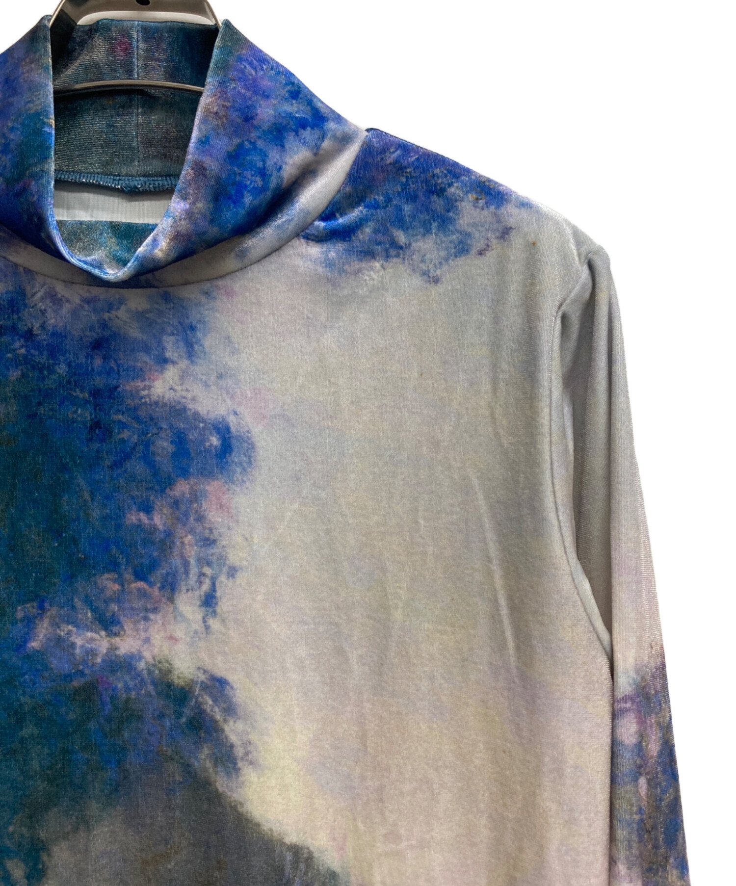 中古・古着通販】AMERI (アメリ) THEMET SCENERY VELOUR TOP ブルー