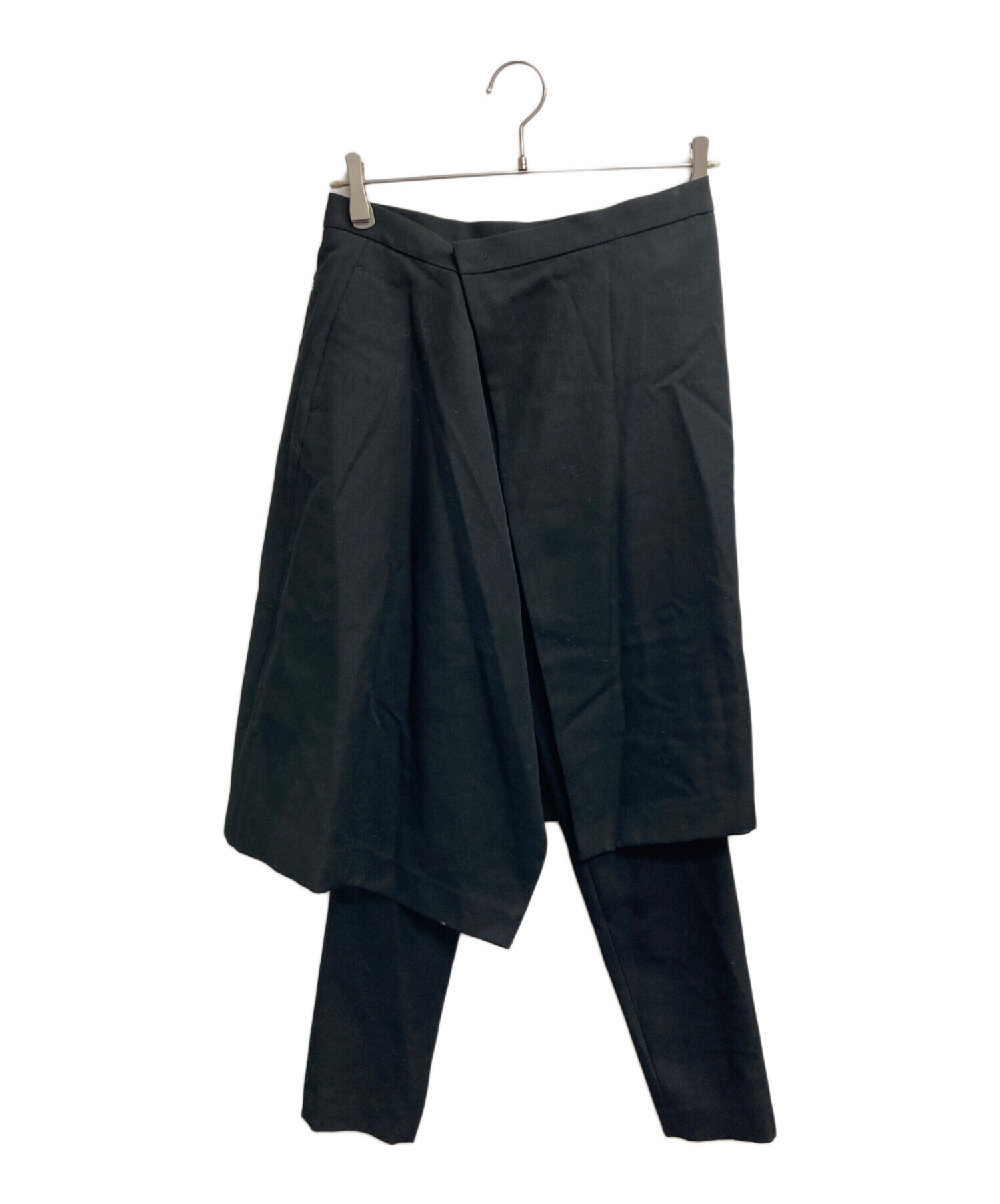 HYKE ハイク　ブラック レイヤードパンツスカート サイズ2 中古・古着通販】HYKE (ハイク) レイヤード スカート パンツ ブラック