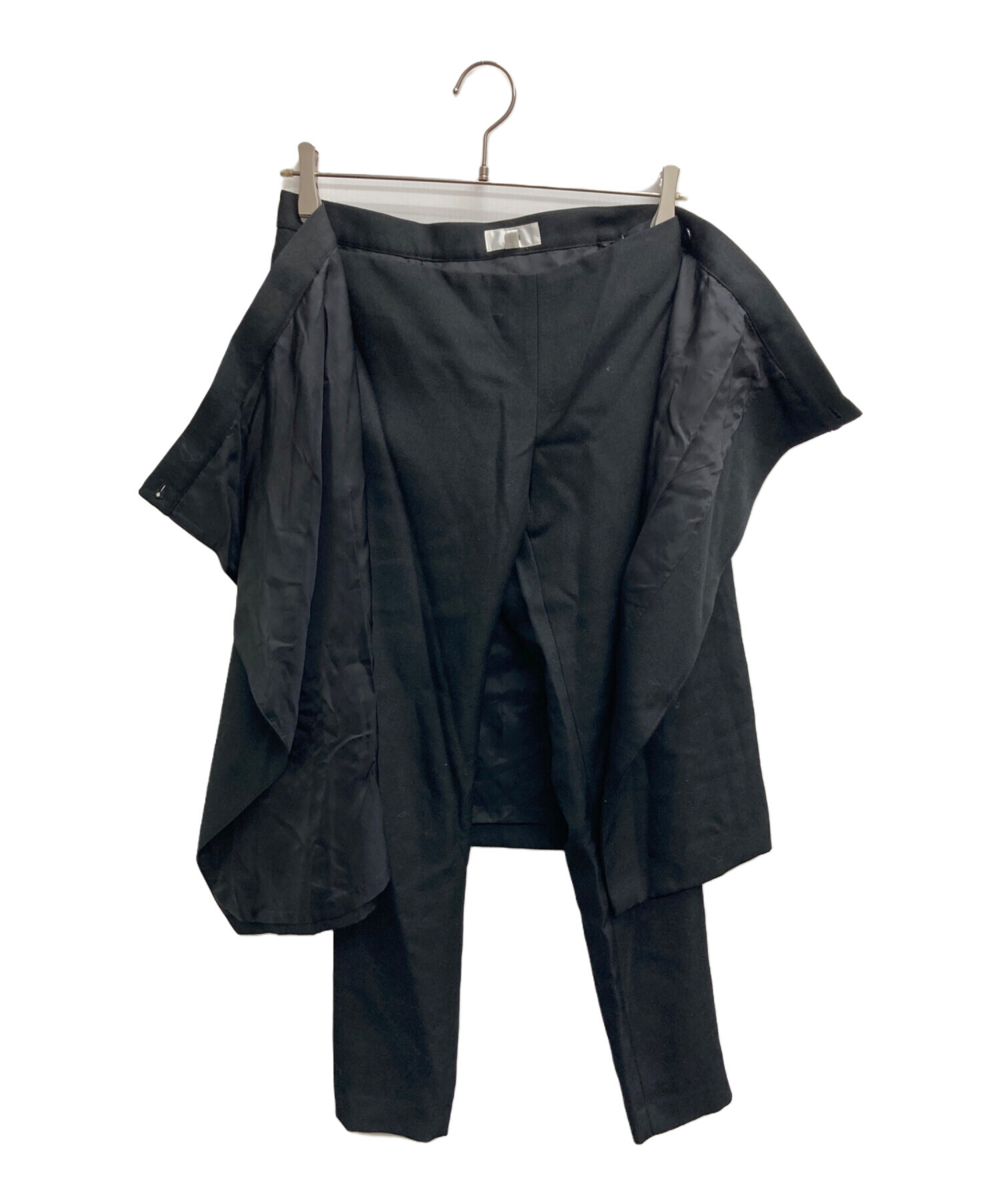 超希少！HYKE スカート付き　レイヤードパンツ 中古・古着通販】HYKE (ハイク) レイヤード スカート パンツ ブラック