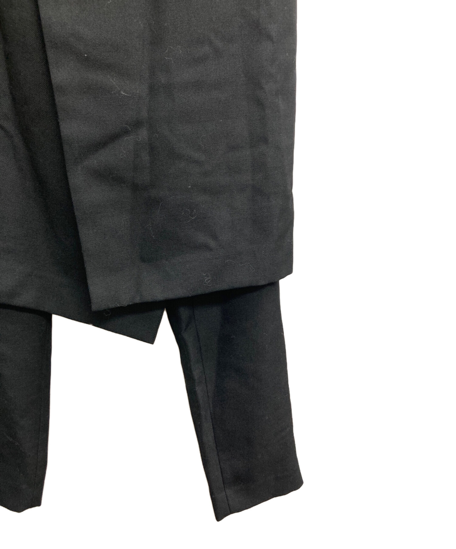 中古・古着通販】HYKE (ハイク) レイヤード スカート パンツ ブラック