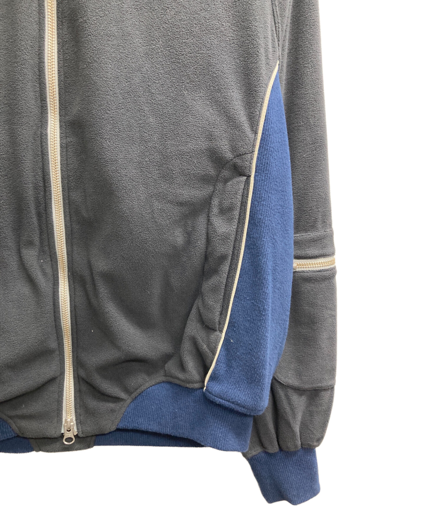 中古・古着通販】call. (コール) TRACK JACKET グレー×ネイビー サイズ 