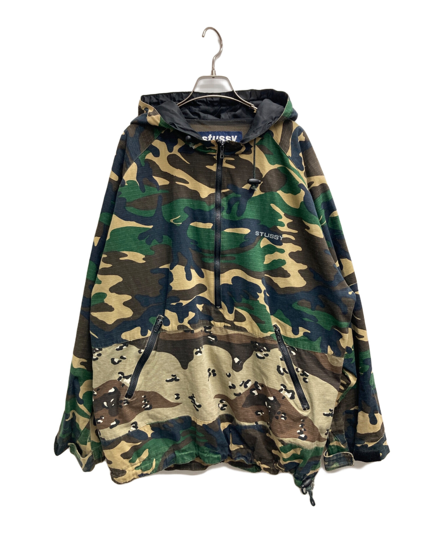 中古・古着通販】stussy (ステューシー) カモ柄アノラックパーカー