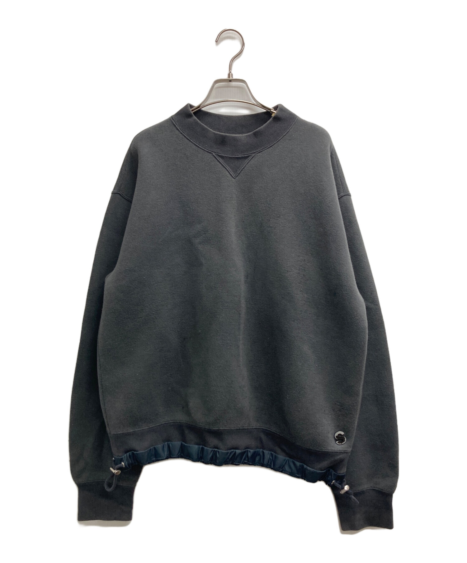 sacai ダークグレー クルーネック トレーナー サカイ定番 スウェット L 中古・古着通販】sacai (サカイ) Studs Sponge Sweat Pullover グレー