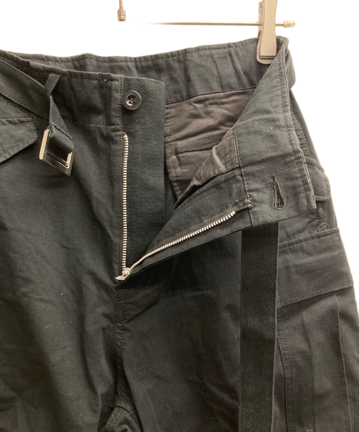 中古・古着通販】sacai (サカイ) Rip Stop Pants ブラック サイズ:1