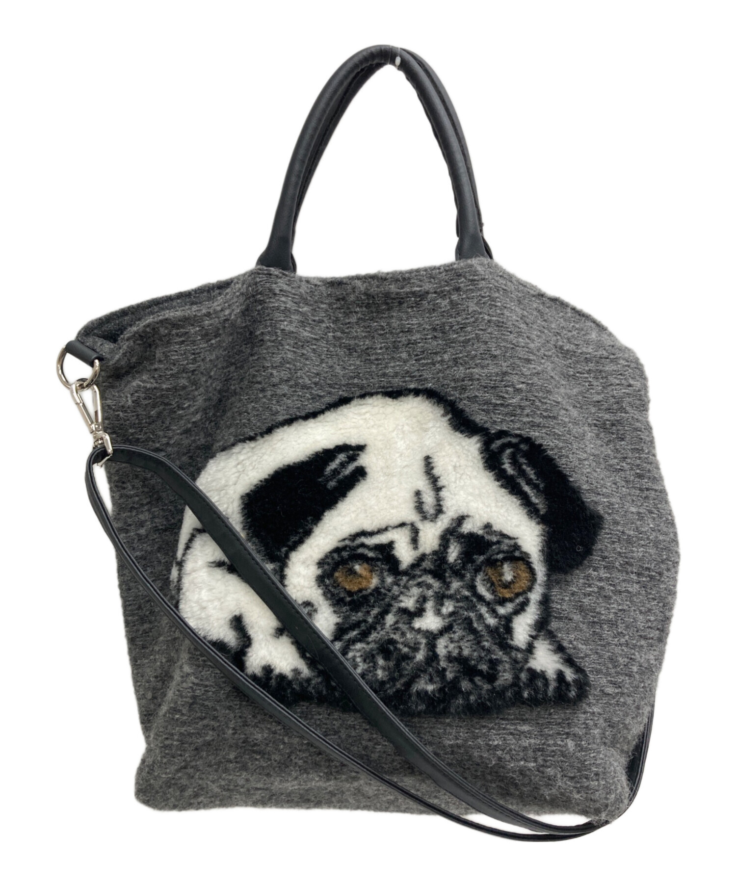 美品　Teresa Cambi テレサカンビ パグ ファーバッグ　犬 中古・古着通販】Teresa Cambi (テレサカンビ) パグ ショルダーバッグ