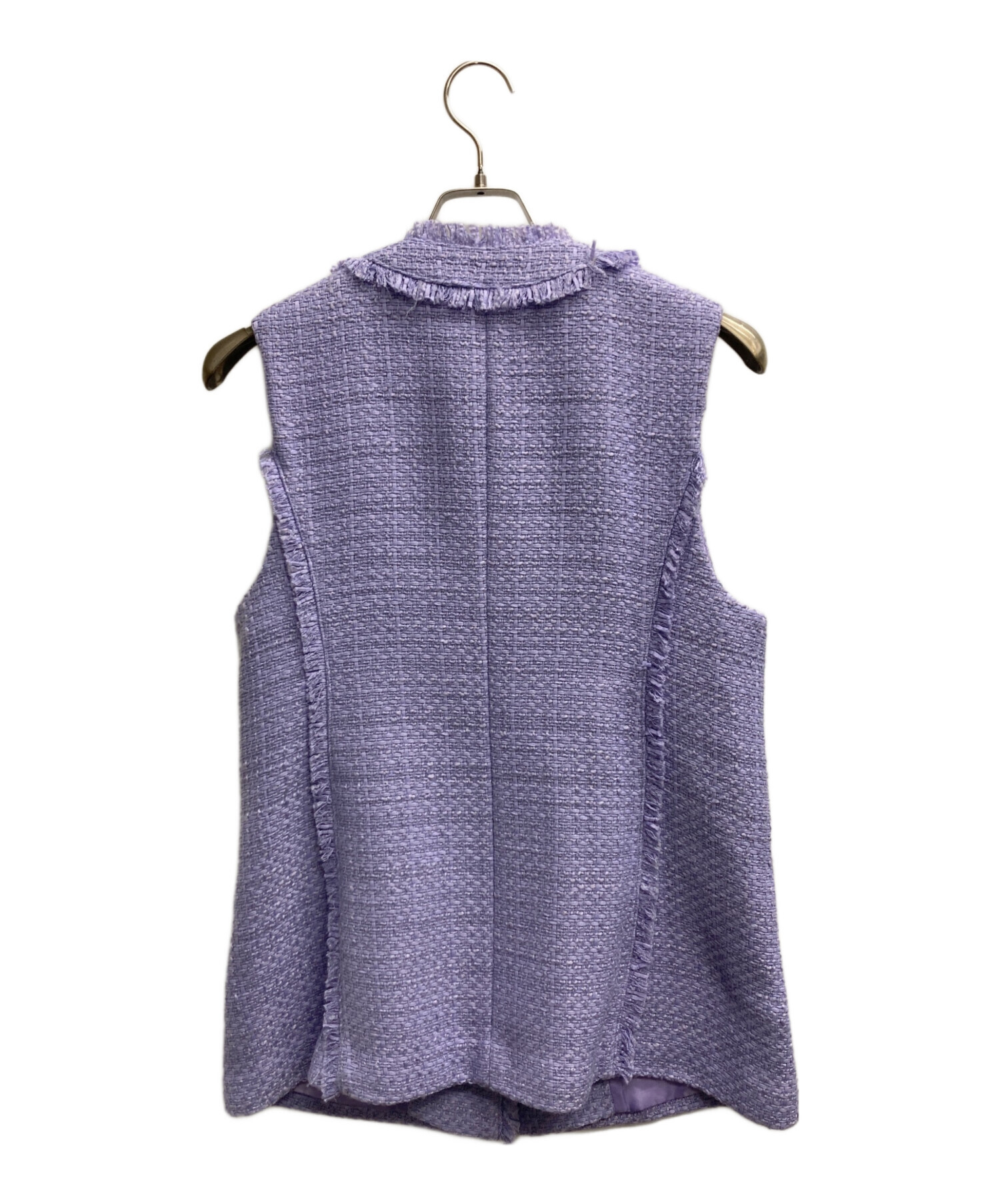 中古・古着通販】CADUNE (カデュネ) ツイードジレ ラベンダー サイズ