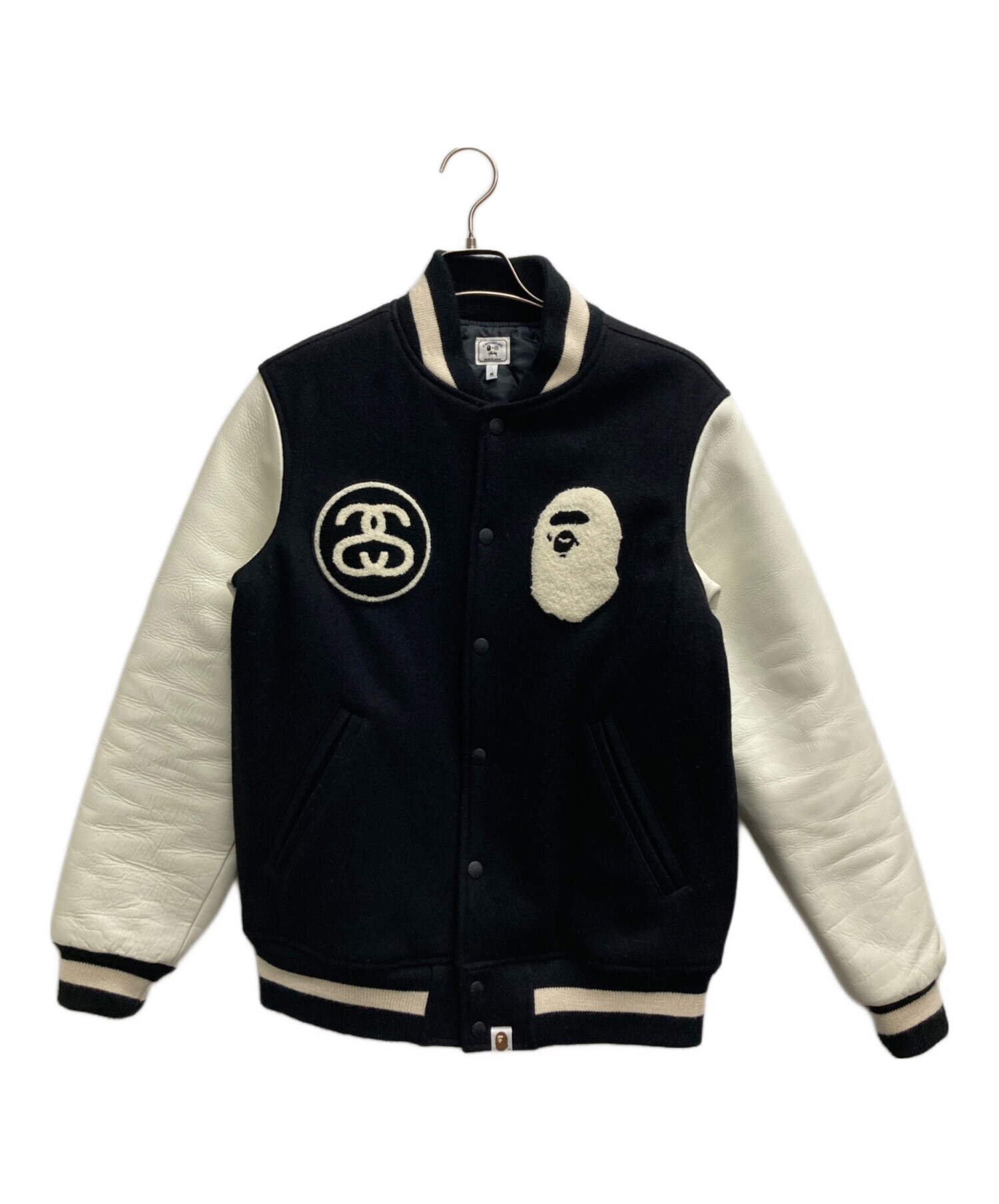 BAPE × Stussy スタジャン 中古・古着通販】A BATHING APE (ア ベイシング エイプ) stussy