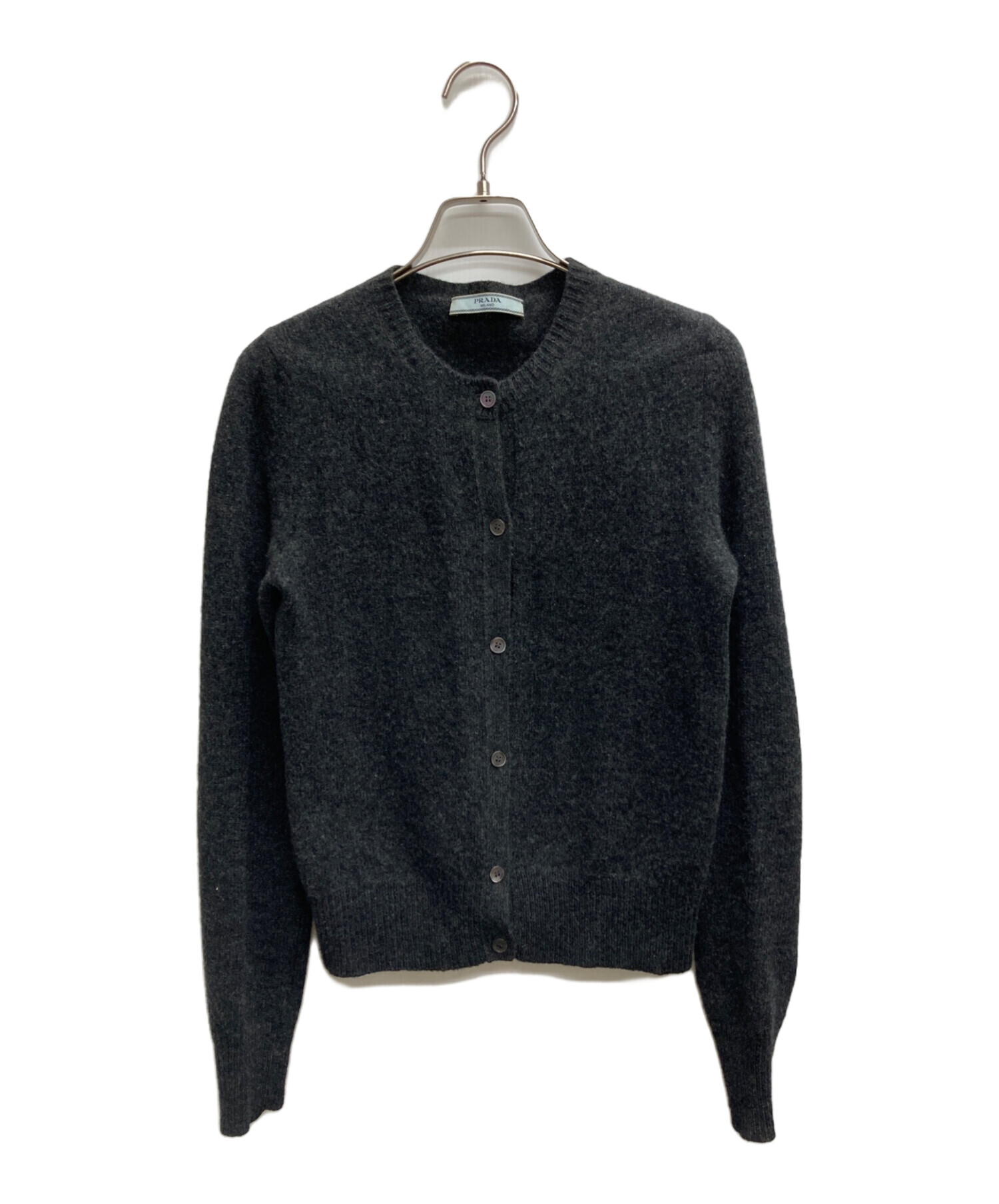 中古・古着通販】PRADA (プラダ) ニットカーディガン グレー サイズ:38