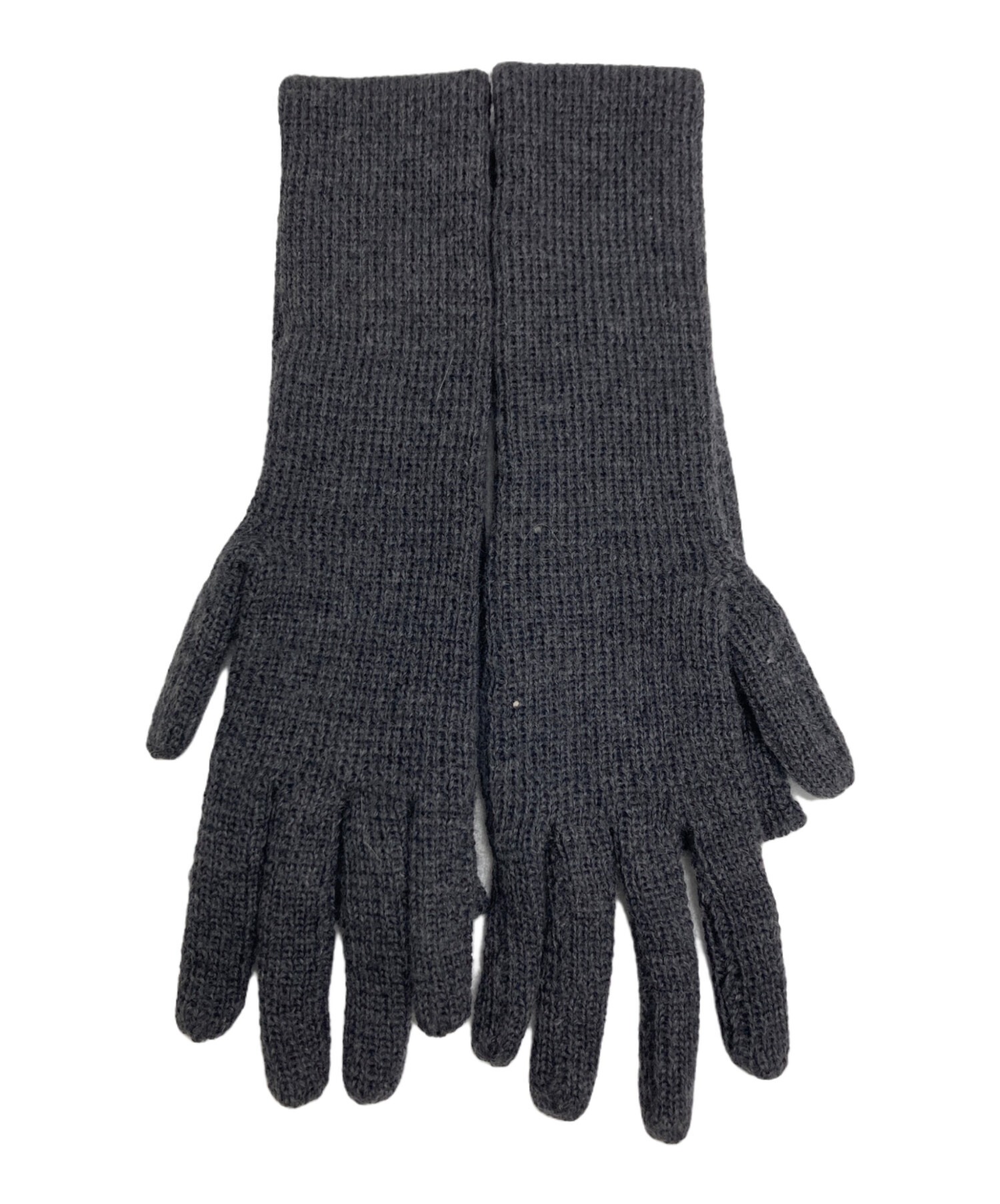 中古・古着通販】MIU MIU (ミュウミュウ) ニット手袋 グレー サイズ