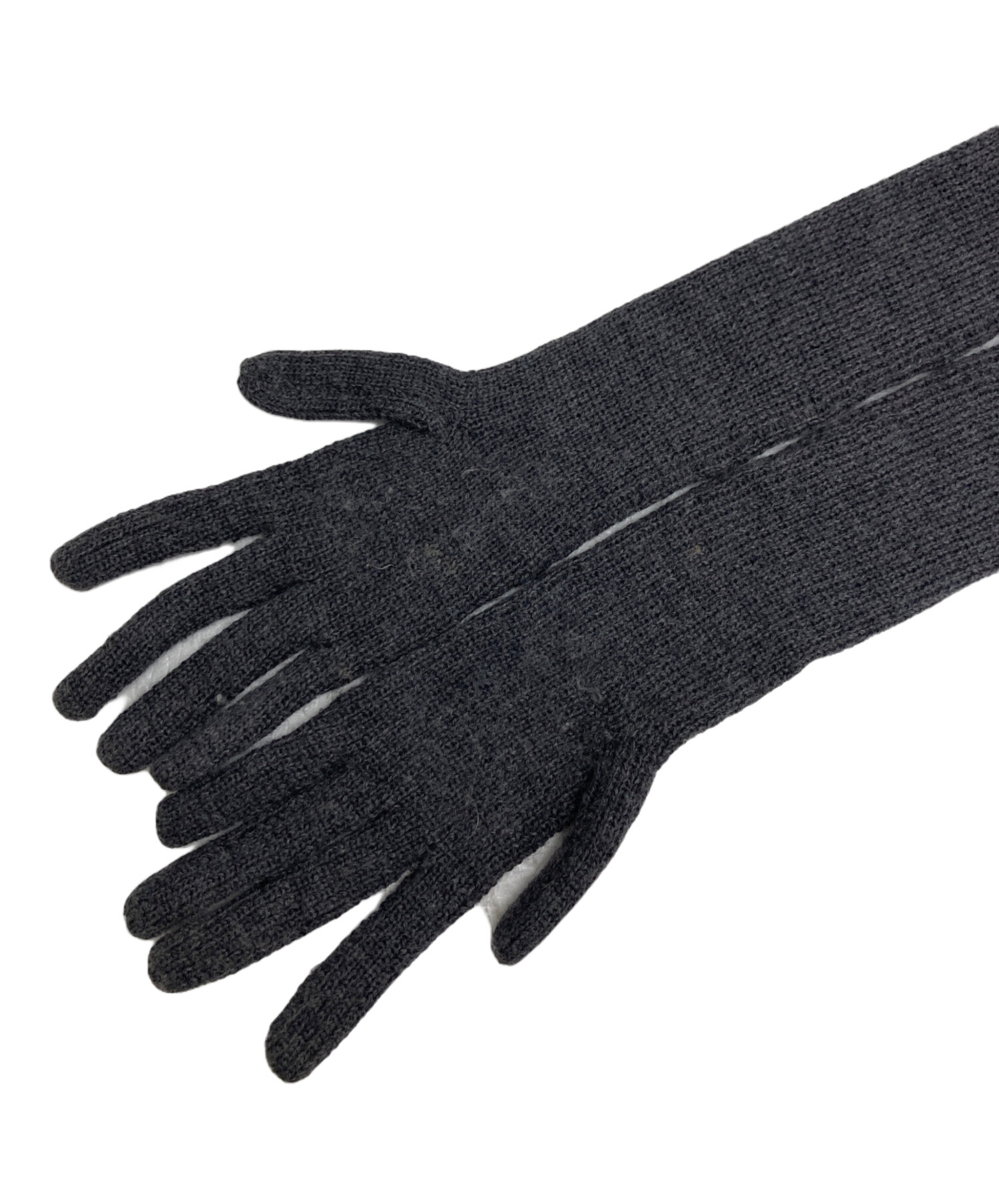 miu miuのニットグローブ 中古・古着通販】MIU MIU (ミュウミュウ) ニット手袋 グレー サイズ