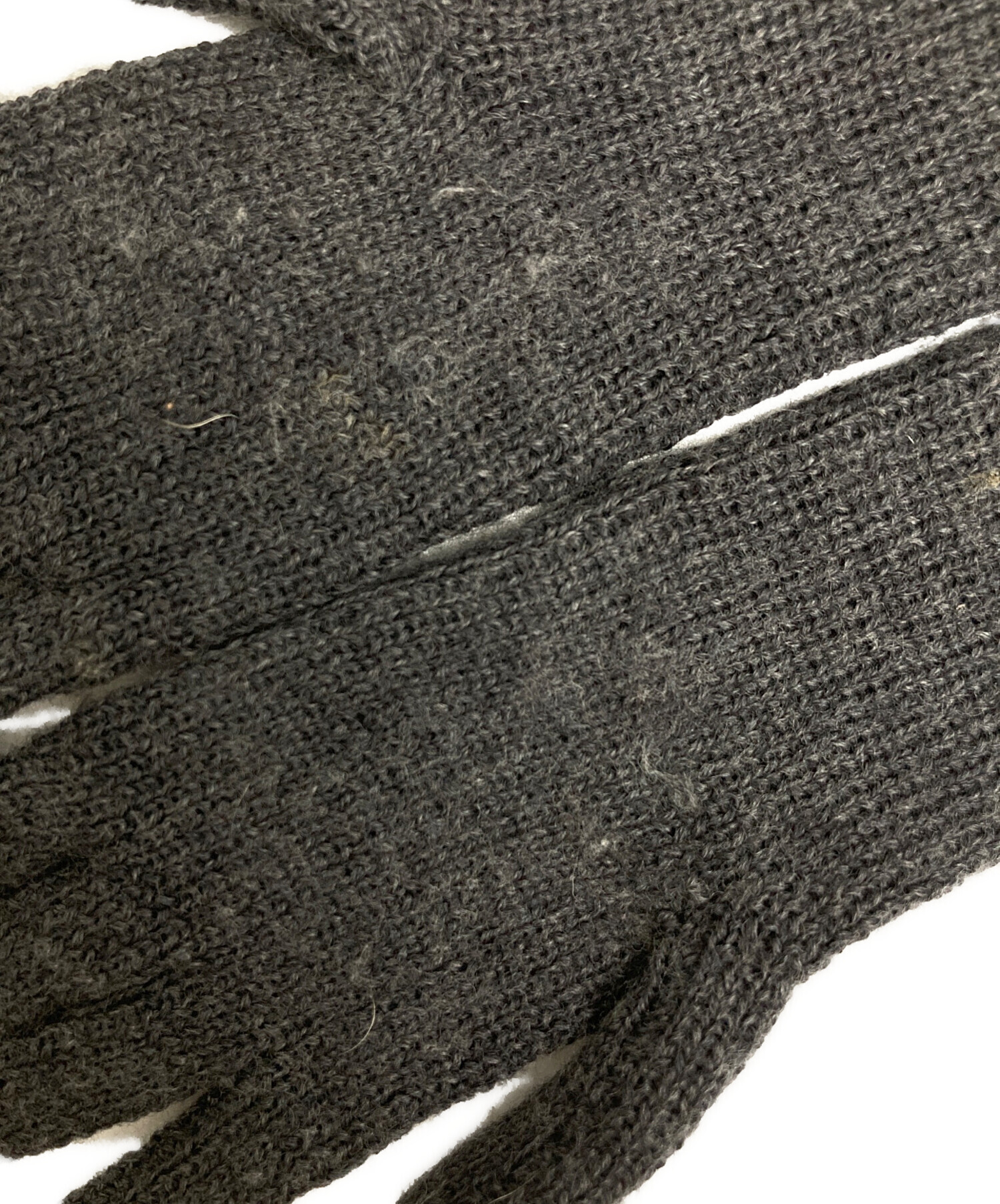 miu miuのニットグローブ 中古・古着通販】MIU MIU (ミュウミュウ) ニット手袋 グレー サイズ