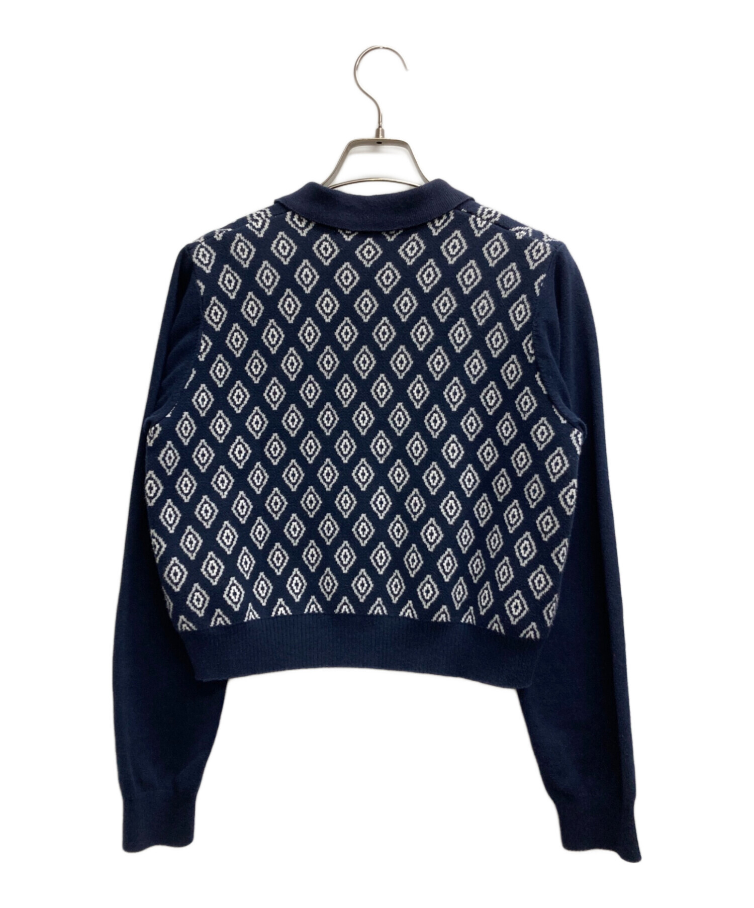 中古・古着通販】TTT MSW (ティー) Diamond Knit Polo ネイビー サイズ 