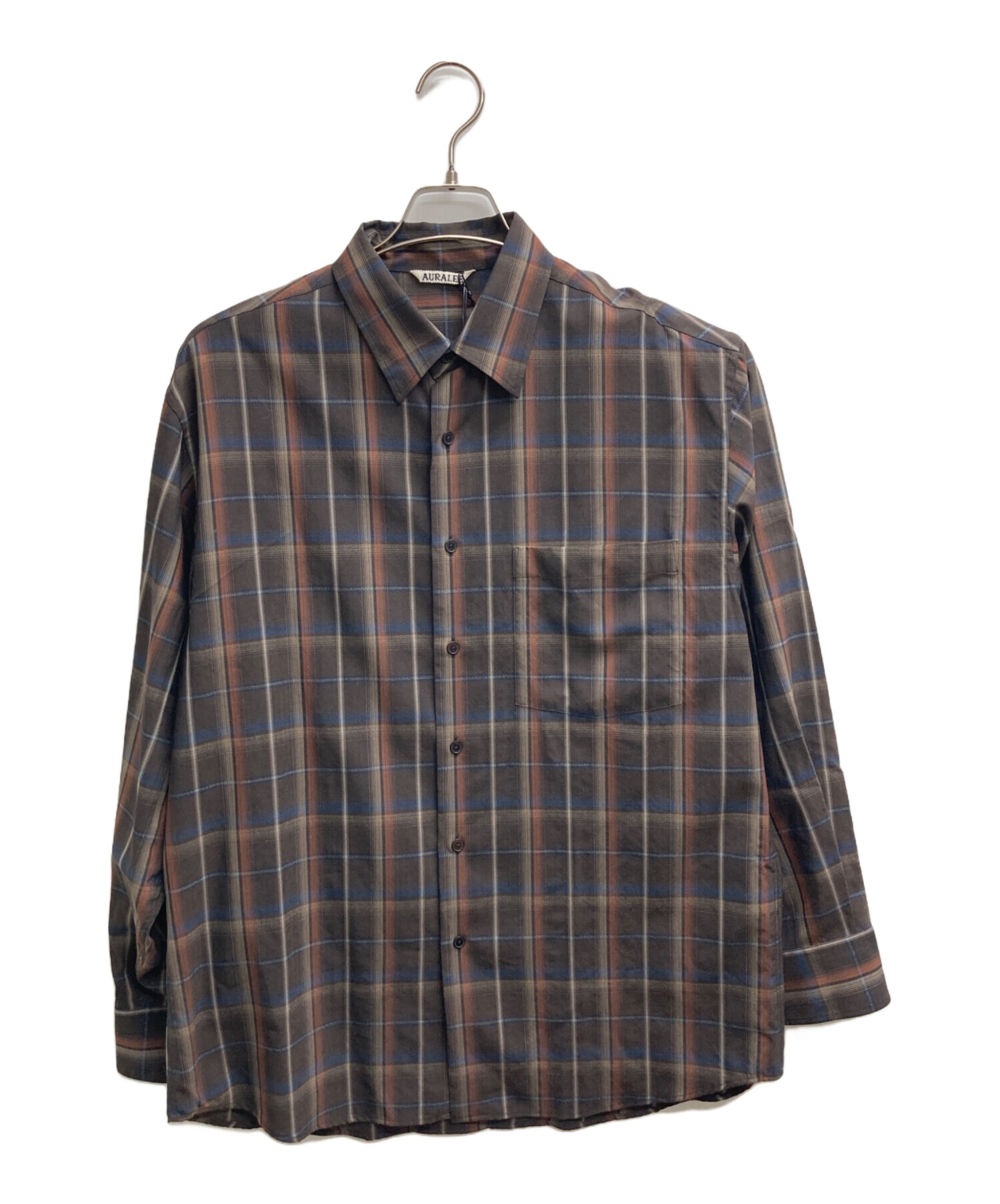 中古・古着通販】AURALEE (オーラリー) SUPER LIGHT WOOL CHECK SHIRT