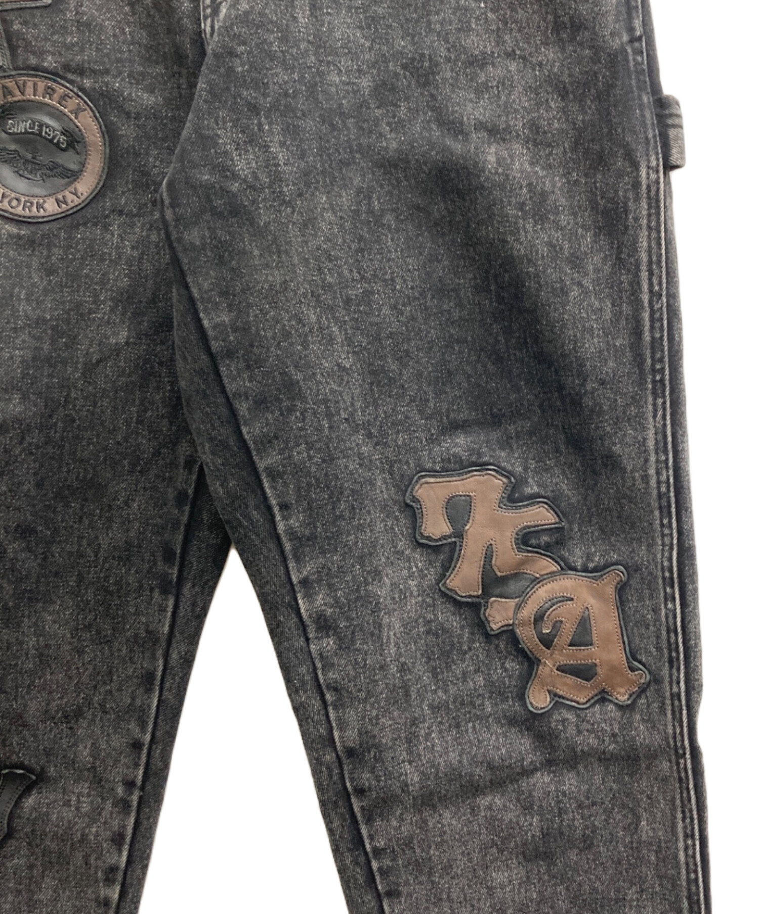 00s AVIREX バギー デニム 刺繍 Y2K B系 36/30 極太 古着 00s 極太 Request バギーデニム B系 裏原 y2k sk8 刺繍 - メルカリ