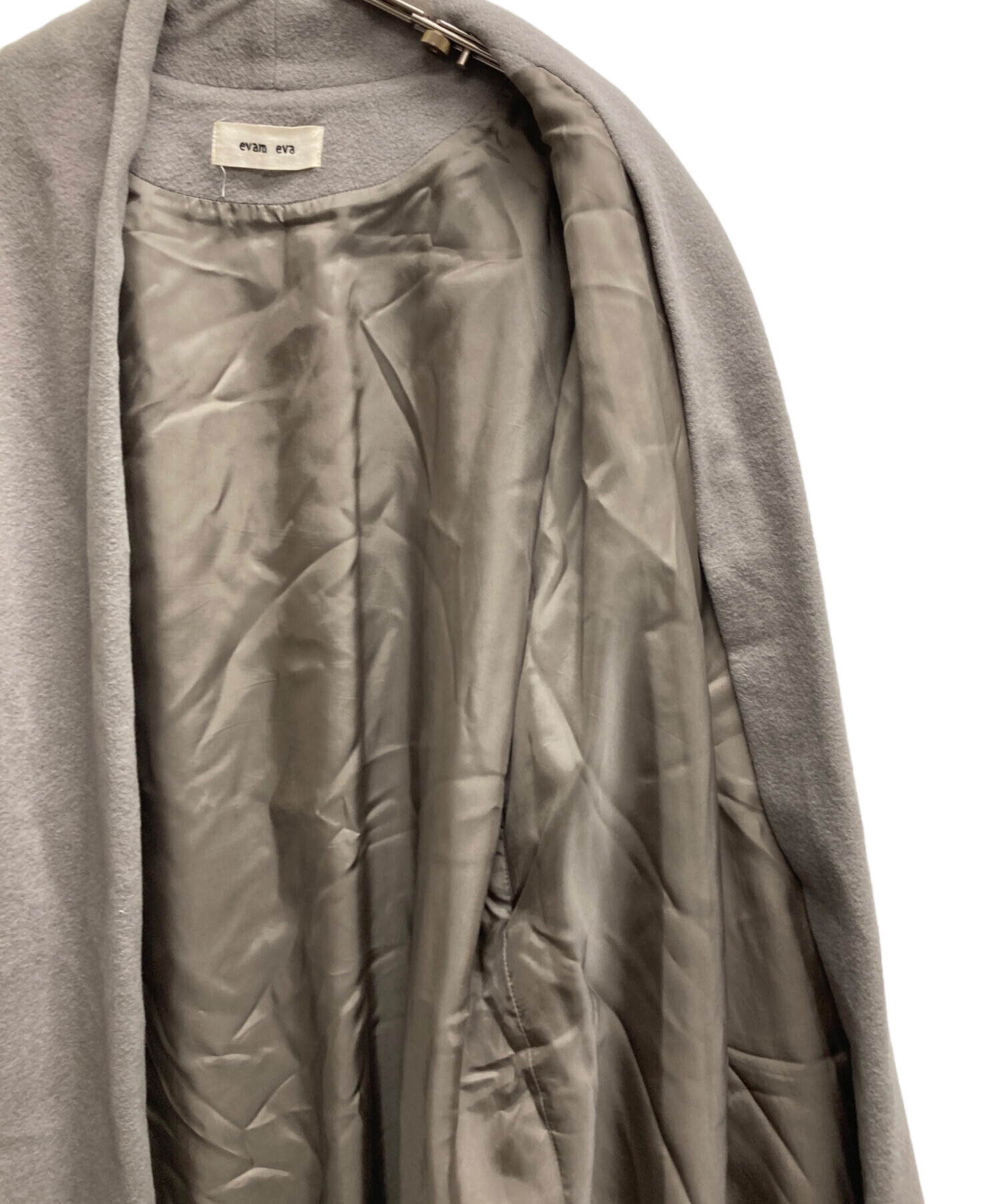 【美品】evam eva アンゴラウールローブコート 中古・古着通販】evam eva (エヴァムエヴァ) アンゴラウールローブ