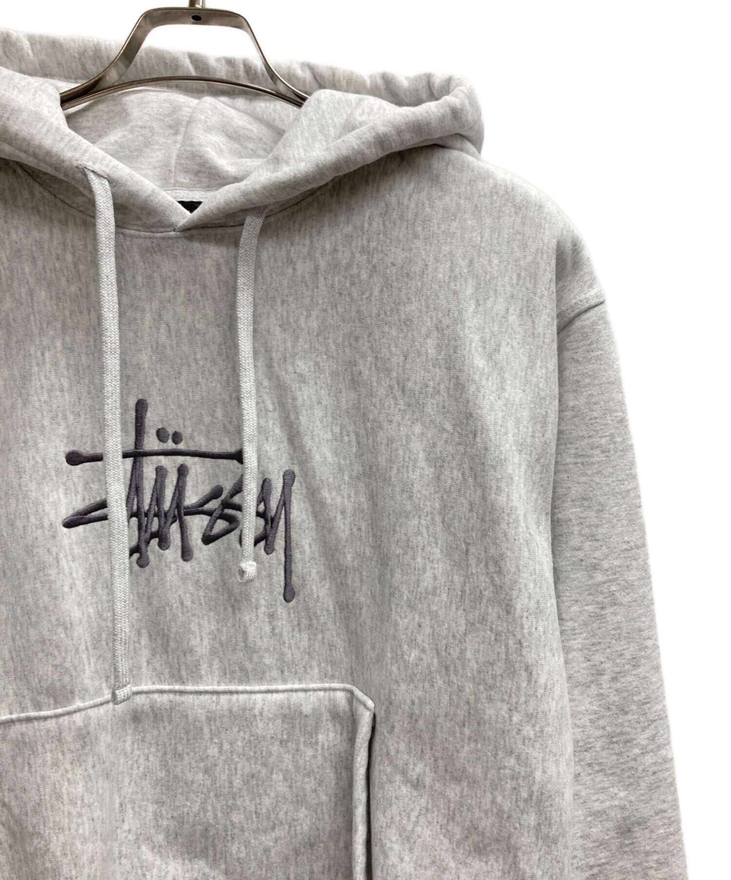 中古・古着通販】stussy (ステューシー) 裏起毛ロゴ刺繍パーカー