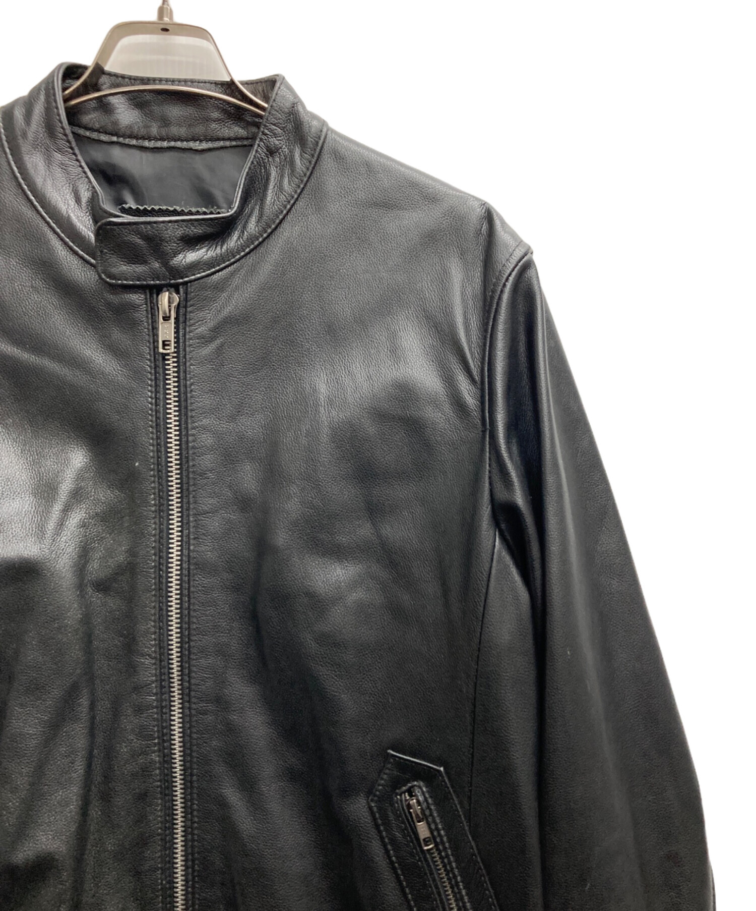 中古・古着通販】FORTIME (フォータイム) レザージャケット ブラック