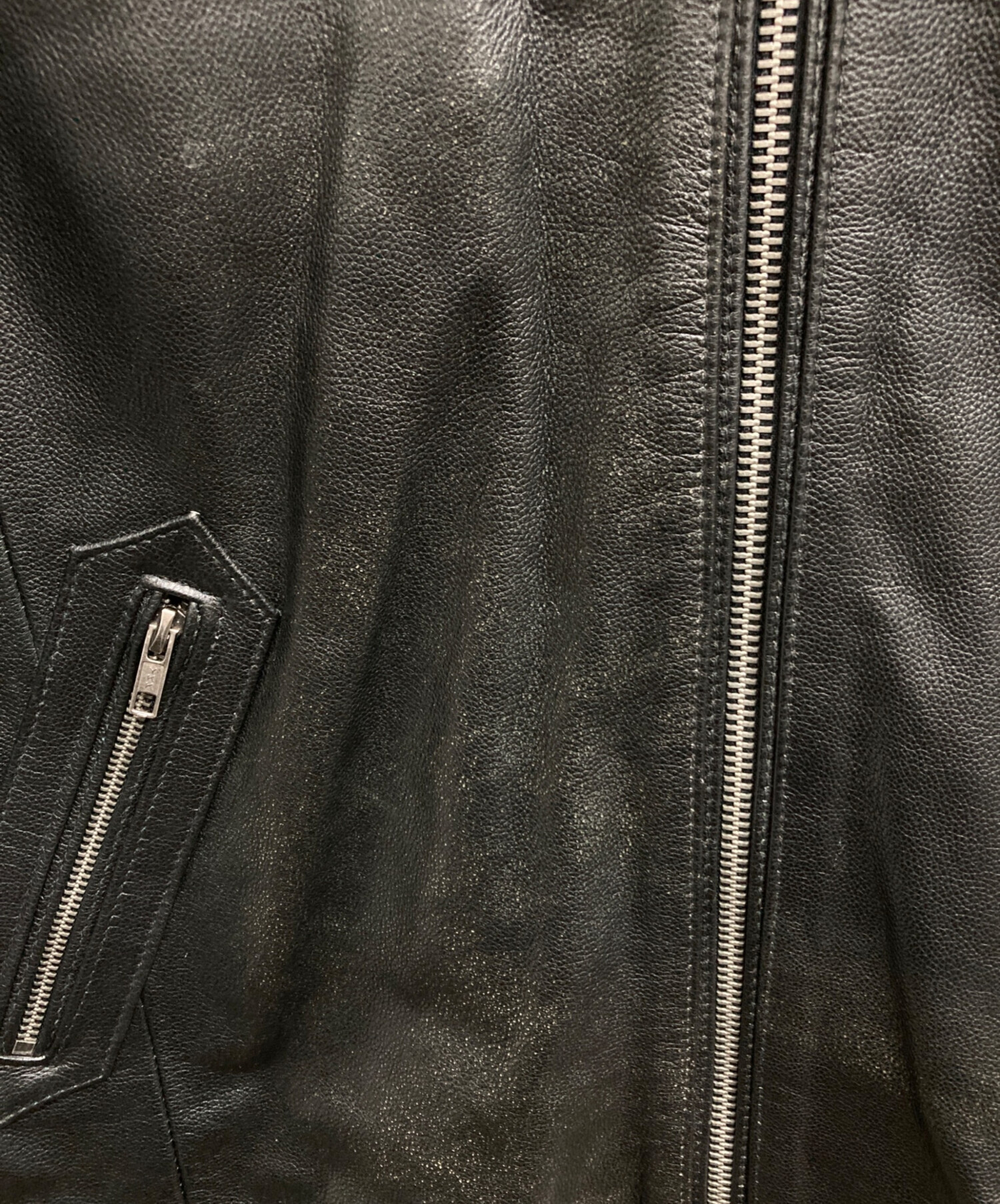 中古・古着通販】FORTIME (フォータイム) レザージャケット ブラック