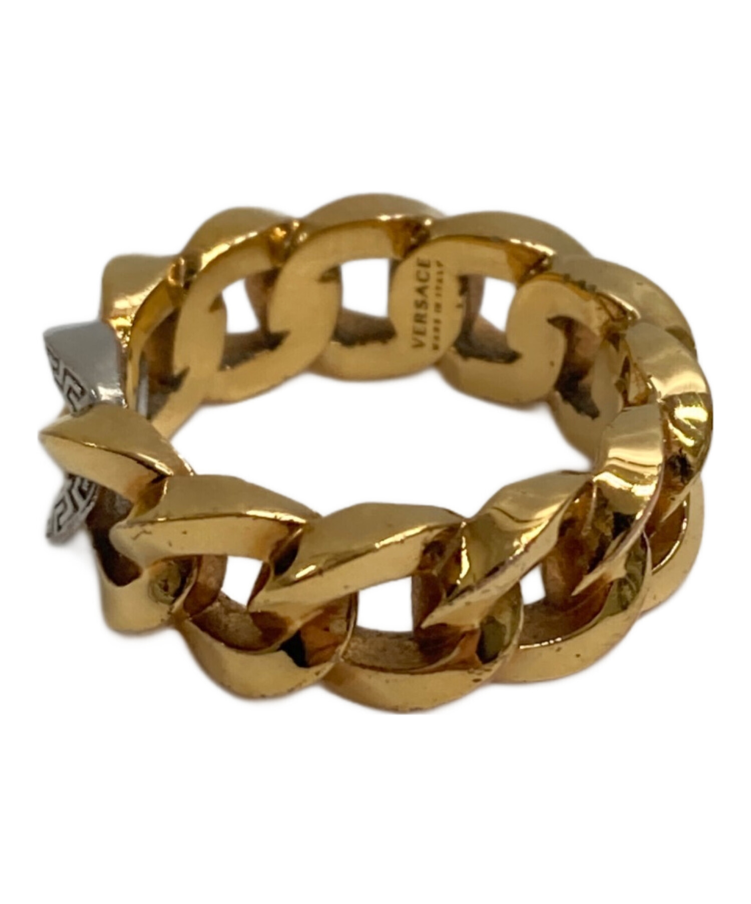 versace ダブルリング ゴールド 中古・古着通販】VERSACE (ヴェルサーチェ) リング ゴールドカラー