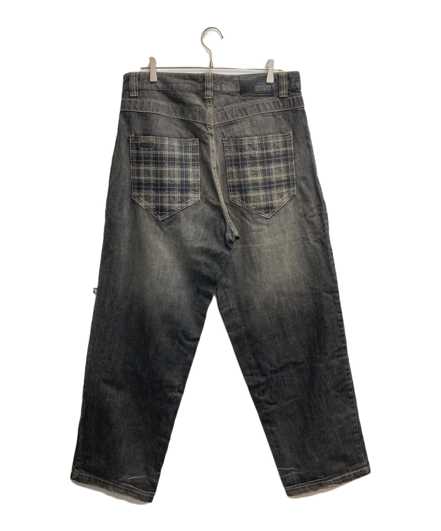 中古・古着通販】pellepelle (ペレペレ) デニムパンツ ブラック サイズ