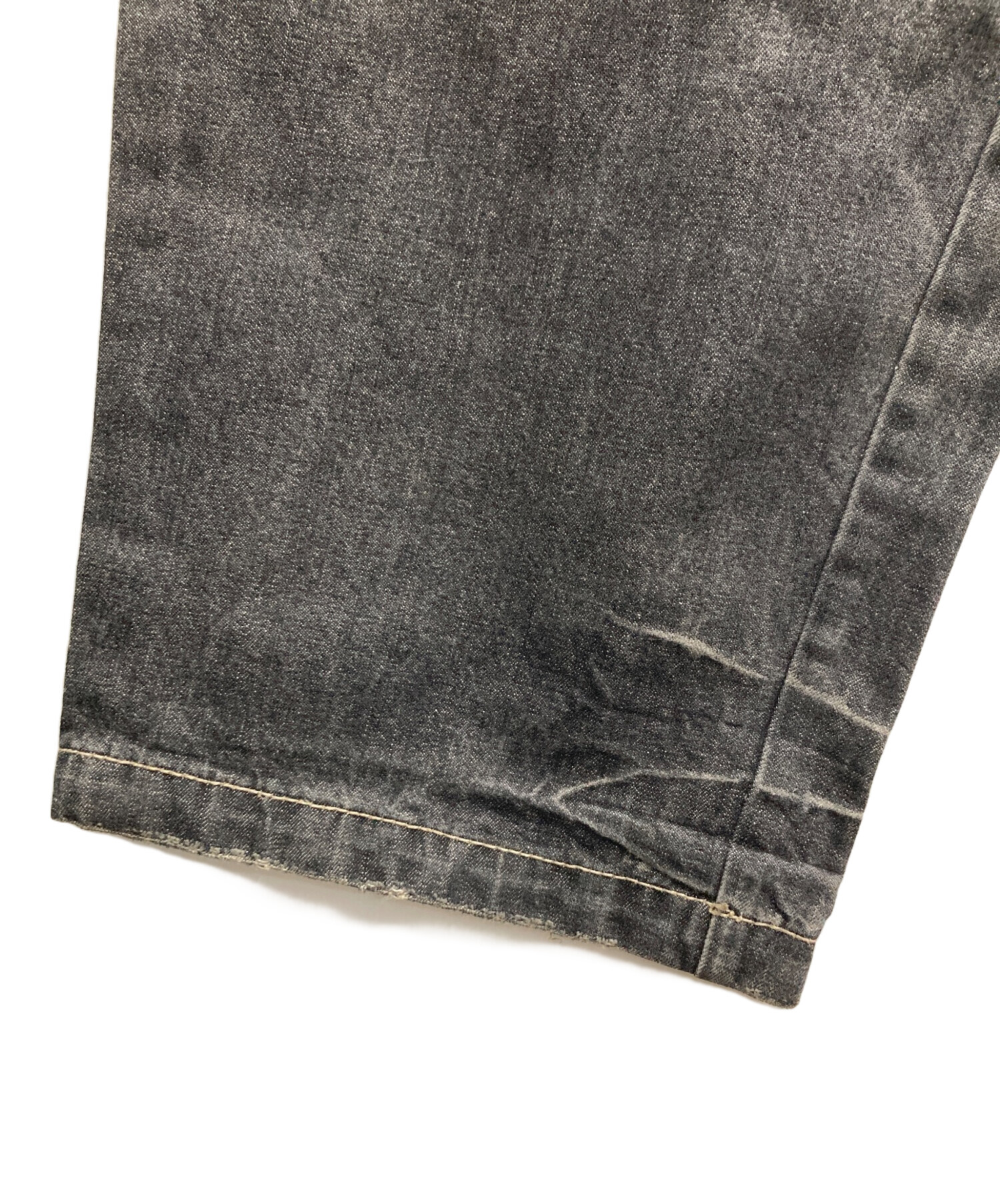 中古・古着通販】pellepelle (ペレペレ) デニムパンツ ブラック サイズ