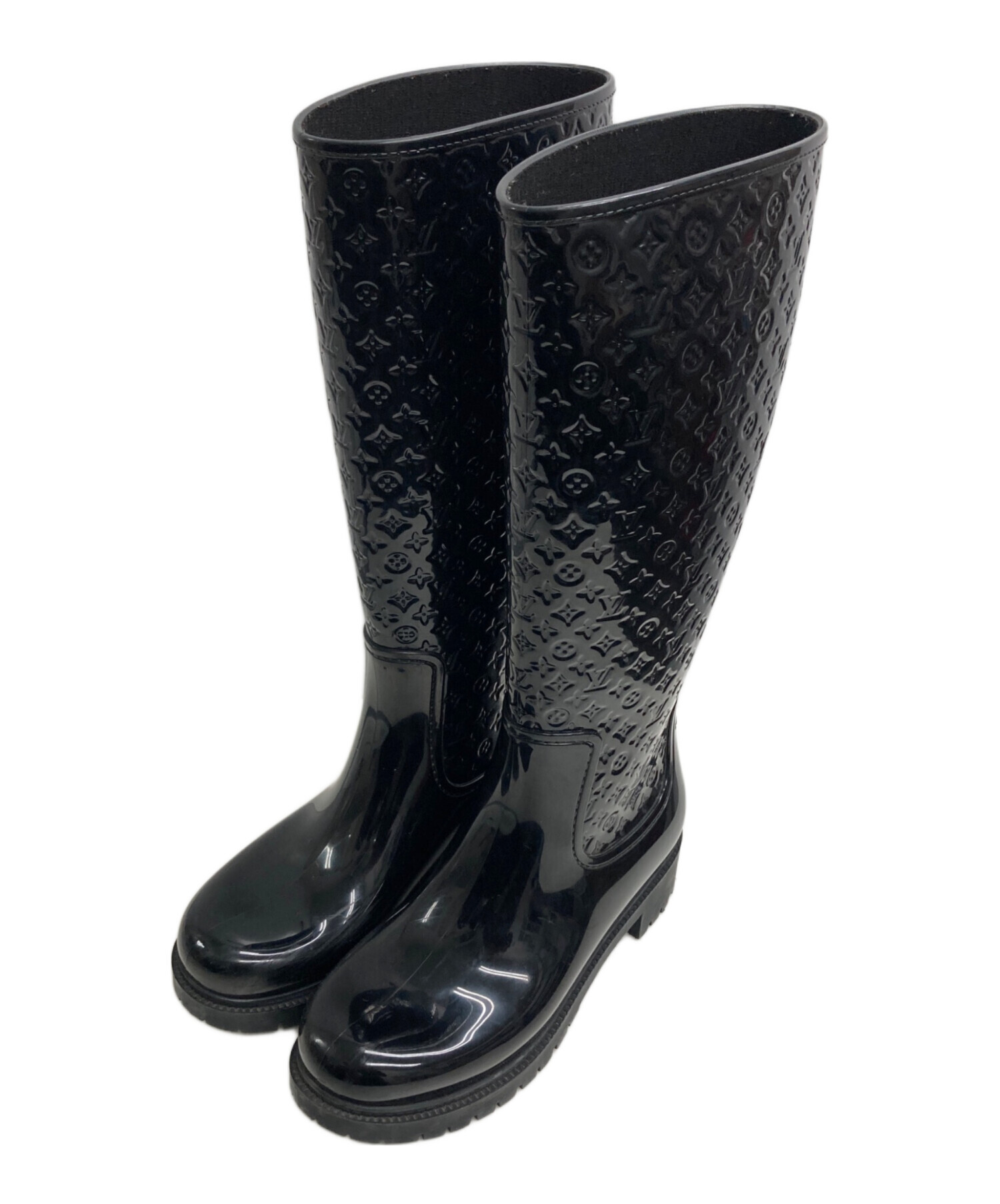 LOUIS VUITTON レインブーツ 37size 中古・古着通販】LOUIS VUITTON (ルイ ヴィトン) レインブーツ