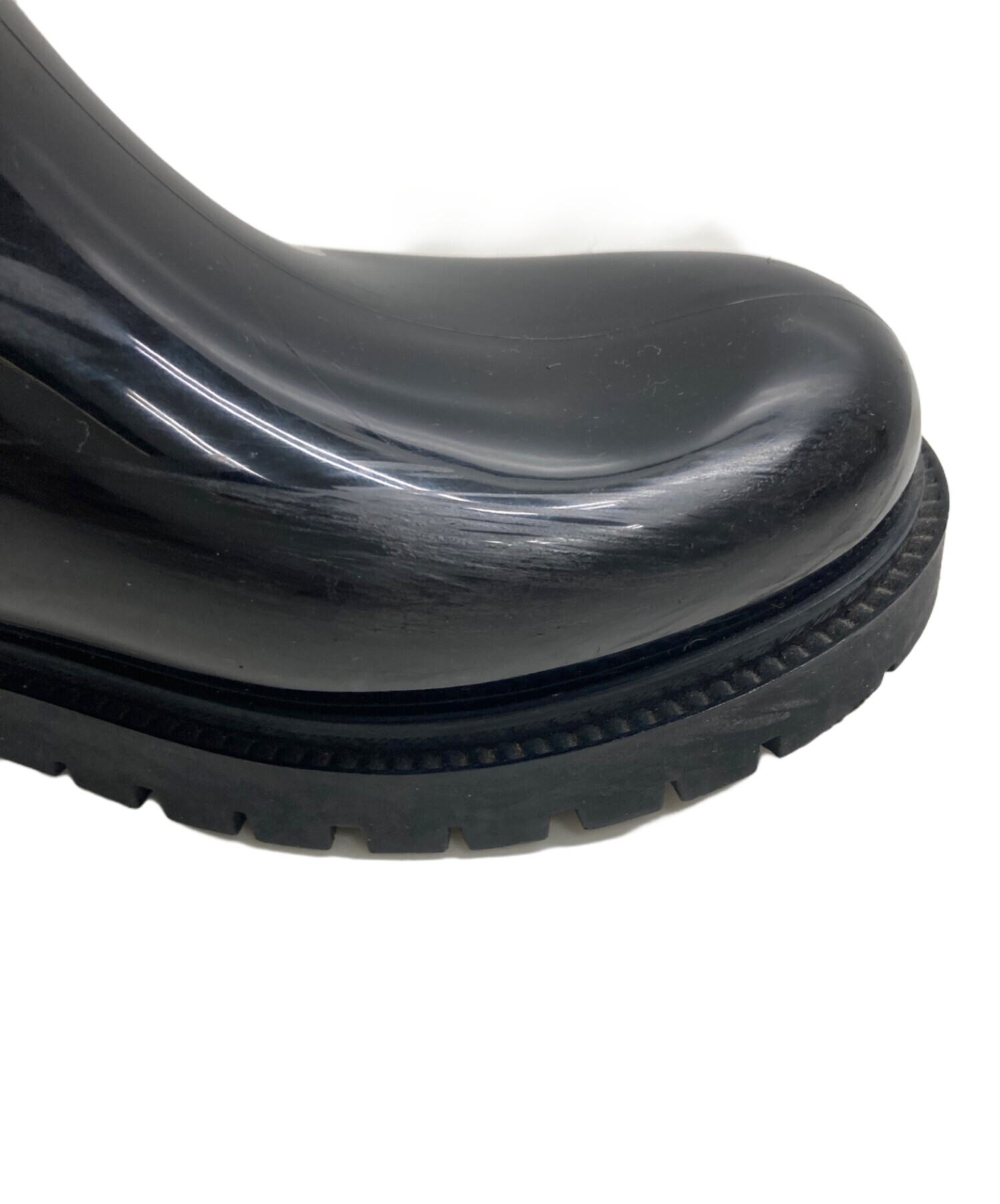 GLOUIS VUITTON ブラック レインブーツ 中古・古着通販】LOUIS VUITTON (ルイ ヴィトン) レインブーツ