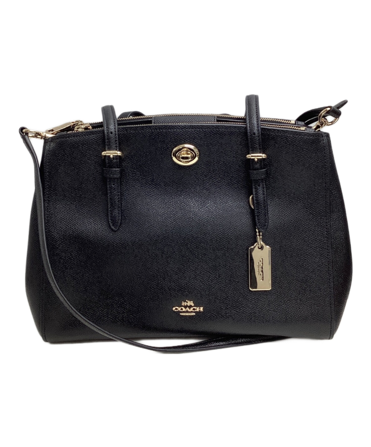 COACH コーチ ハンドバッグ レディース 【古着】【中古】 中古・古着通販】COACH (コーチ) ハンドバッグ ブラック｜ブランド
