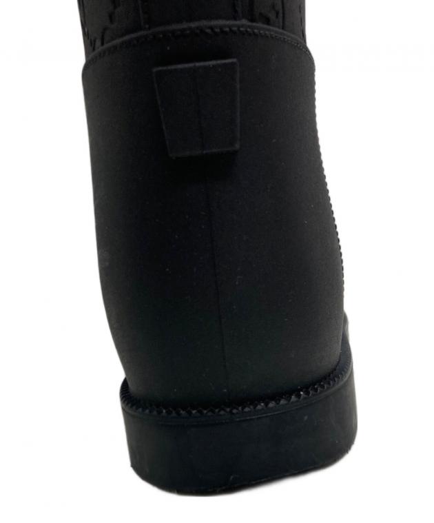 中古・古着通販】GUCCI (グッチ) GG総柄ラバーロングブーツ ブラック