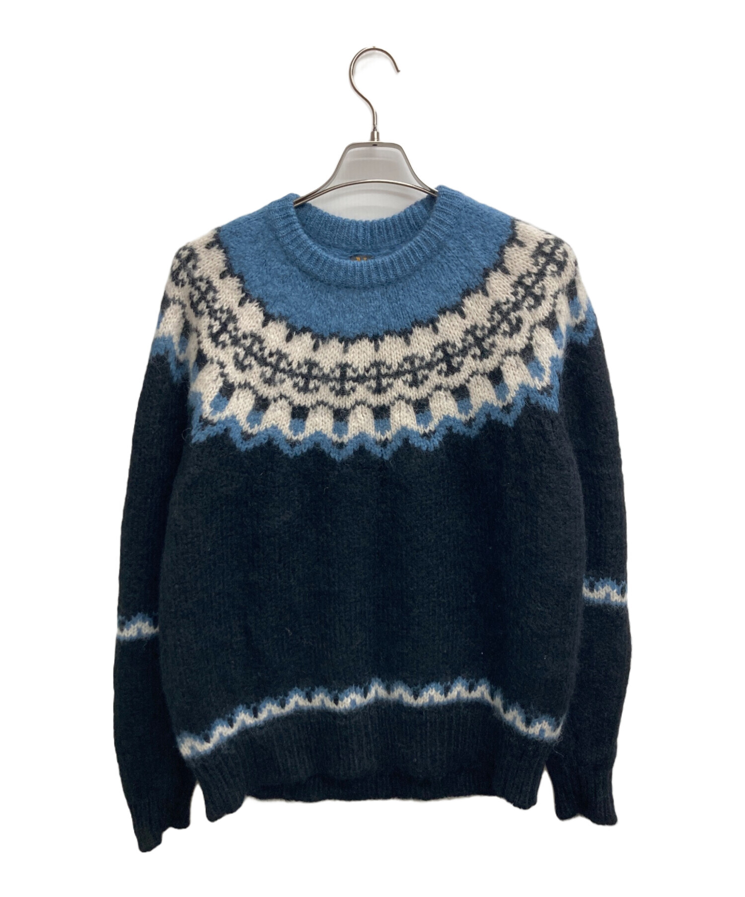 中古・古着通販】BATONER (バトナ―) ノルディックニット ブラック