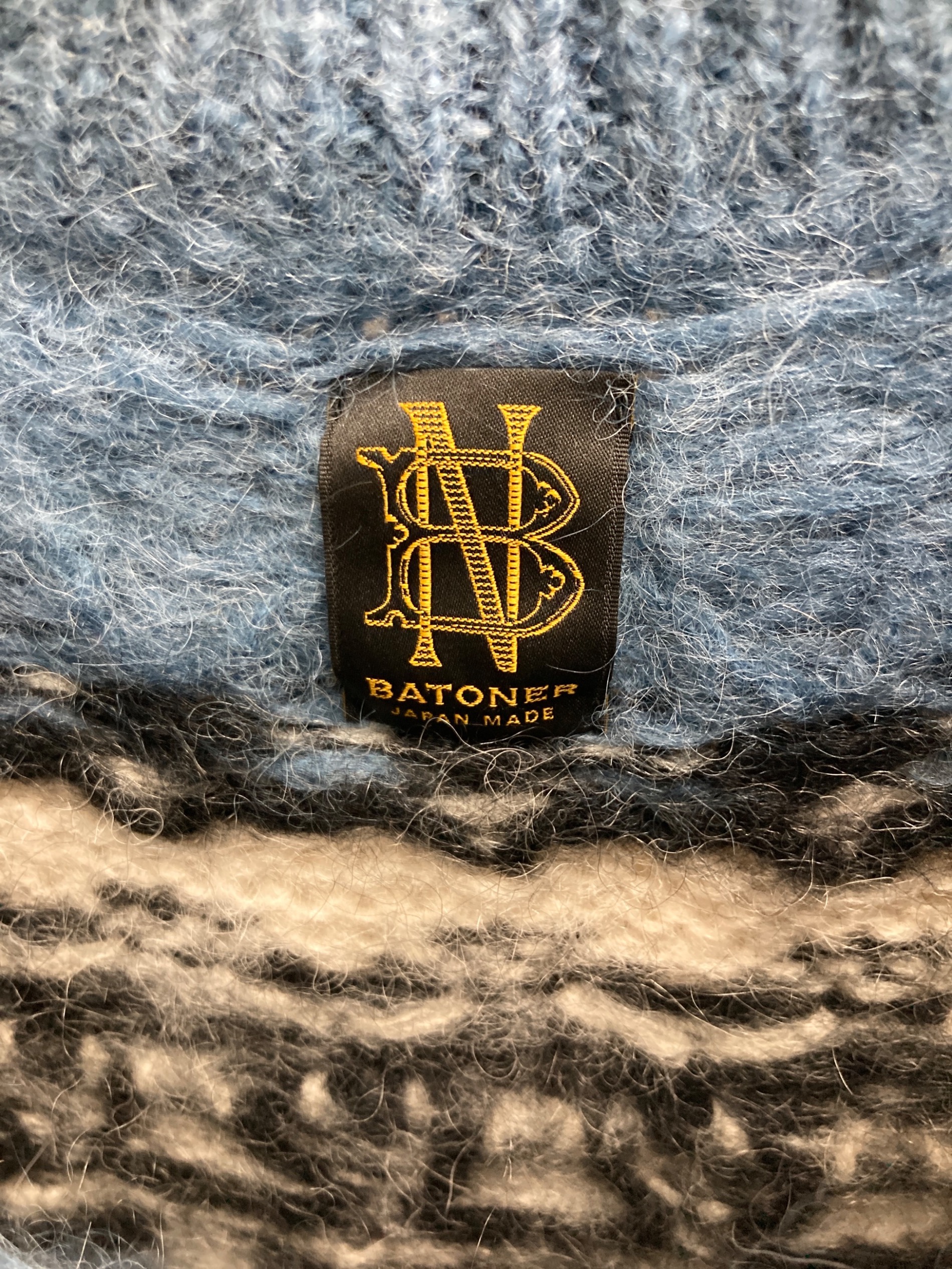 中古・古着通販】BATONER (バトナ―) ノルディックニット ブラック