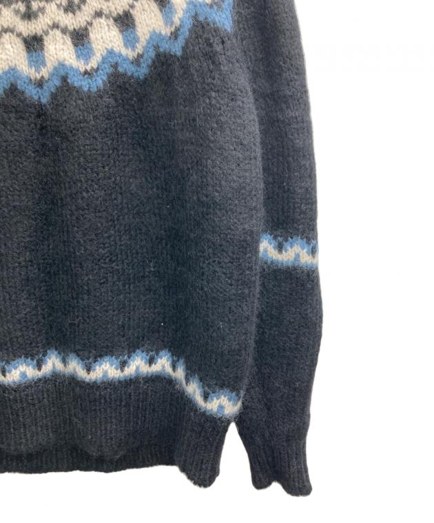 中古・古着通販】BATONER (バトナ―) ノルディックニット ブラック