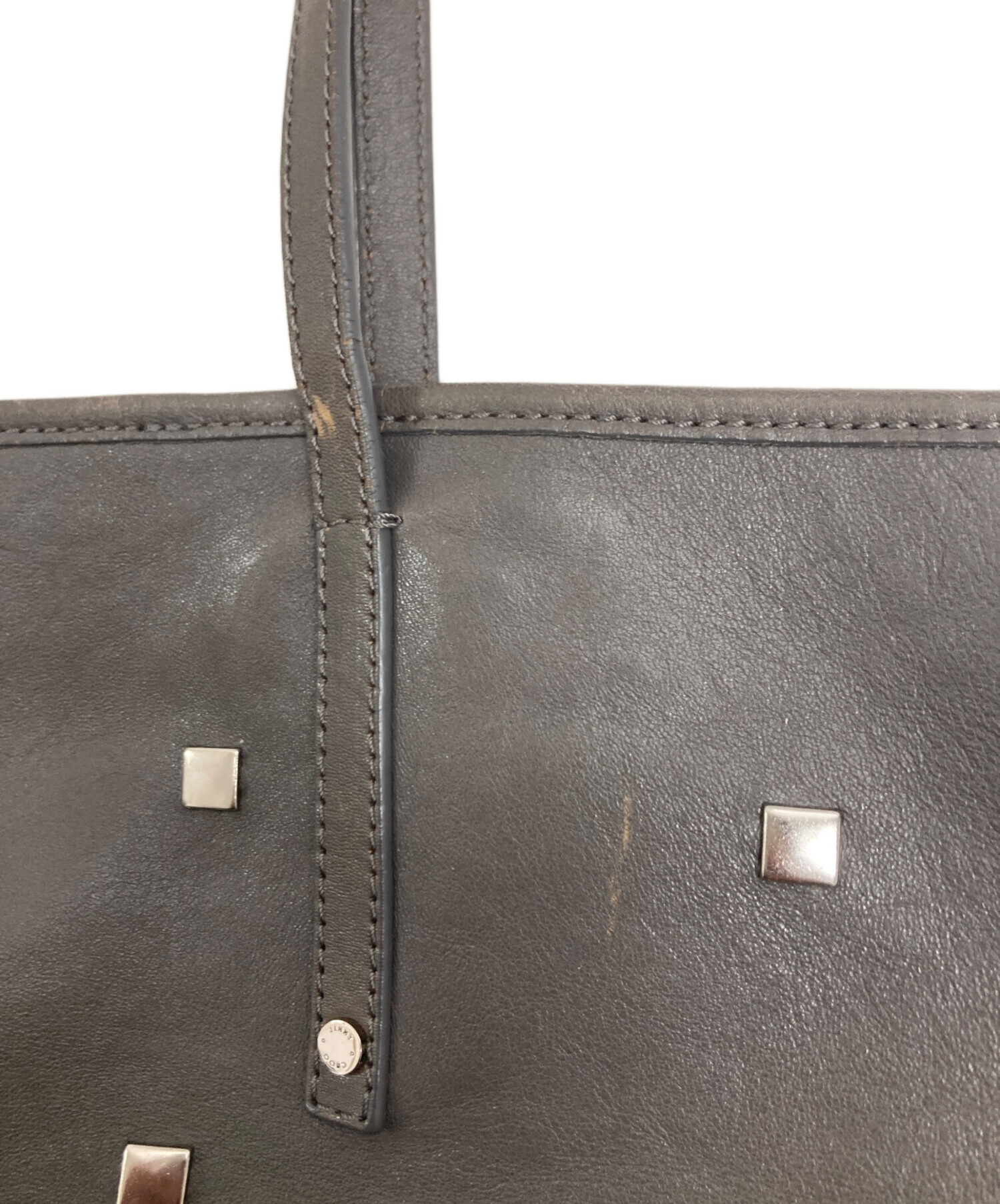 ジミーチュウ　サヴィル　トートバッグ　ビジネスバッグ　メンズ　レザー　グレー 中古・古着通販】JIMMY CHOO (ジミーチュウ) レザートートバッグ