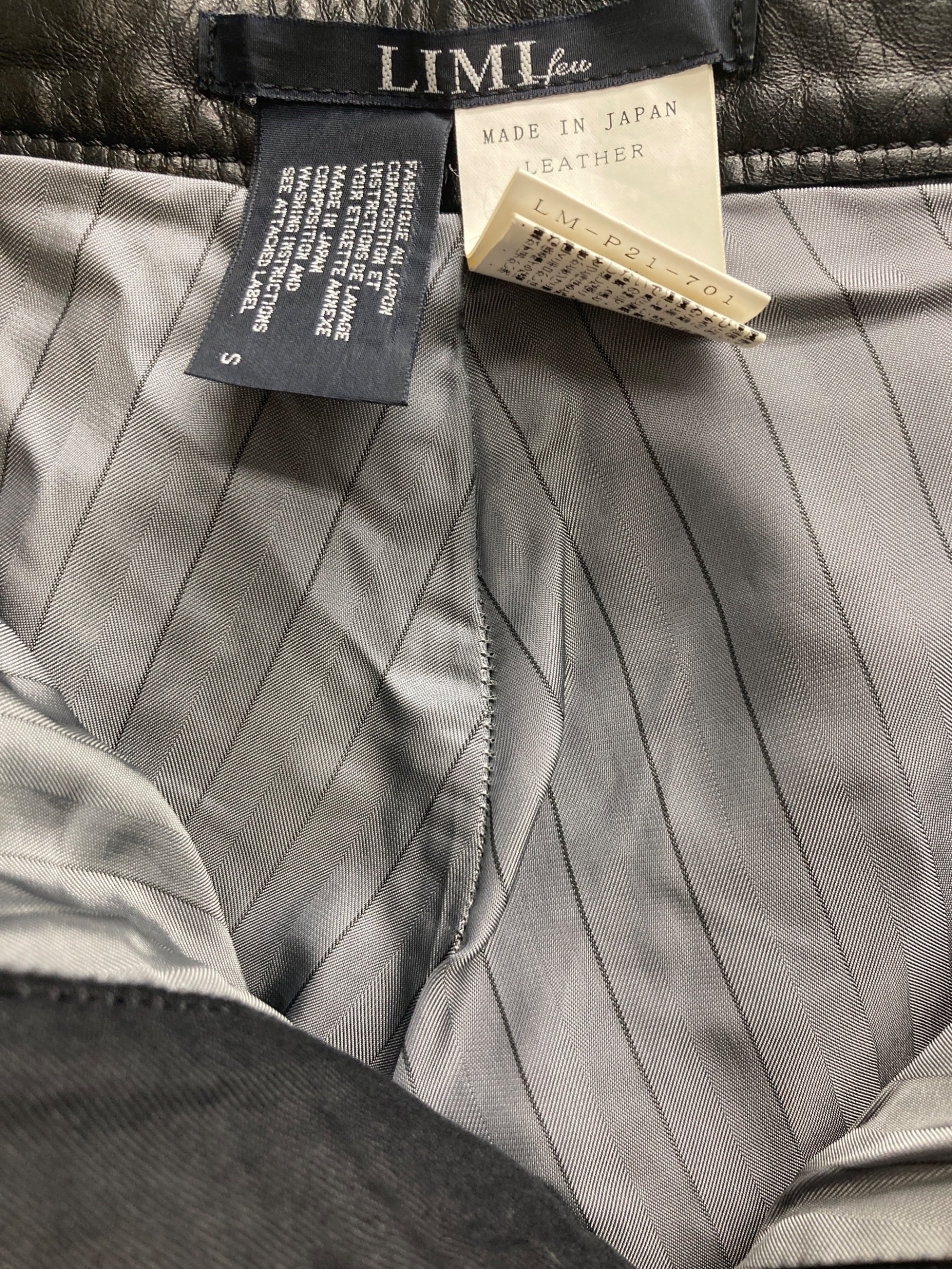 中古・古着通販】LIMI feu (リミフゥ) カウレザーパンツ 63 サイズ