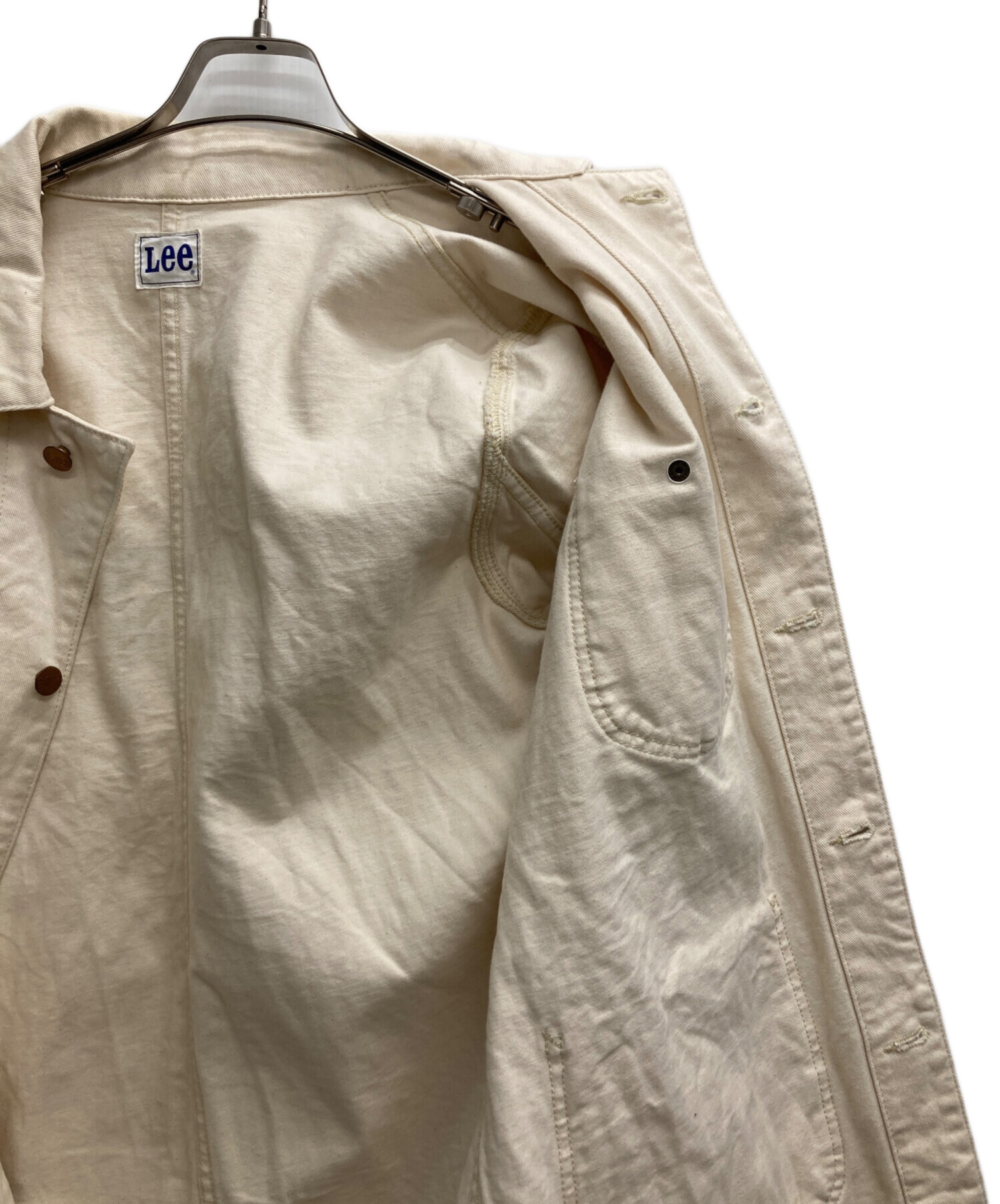中古・古着通販】LEE (リー) カバーオール アイボリー サイズ:L