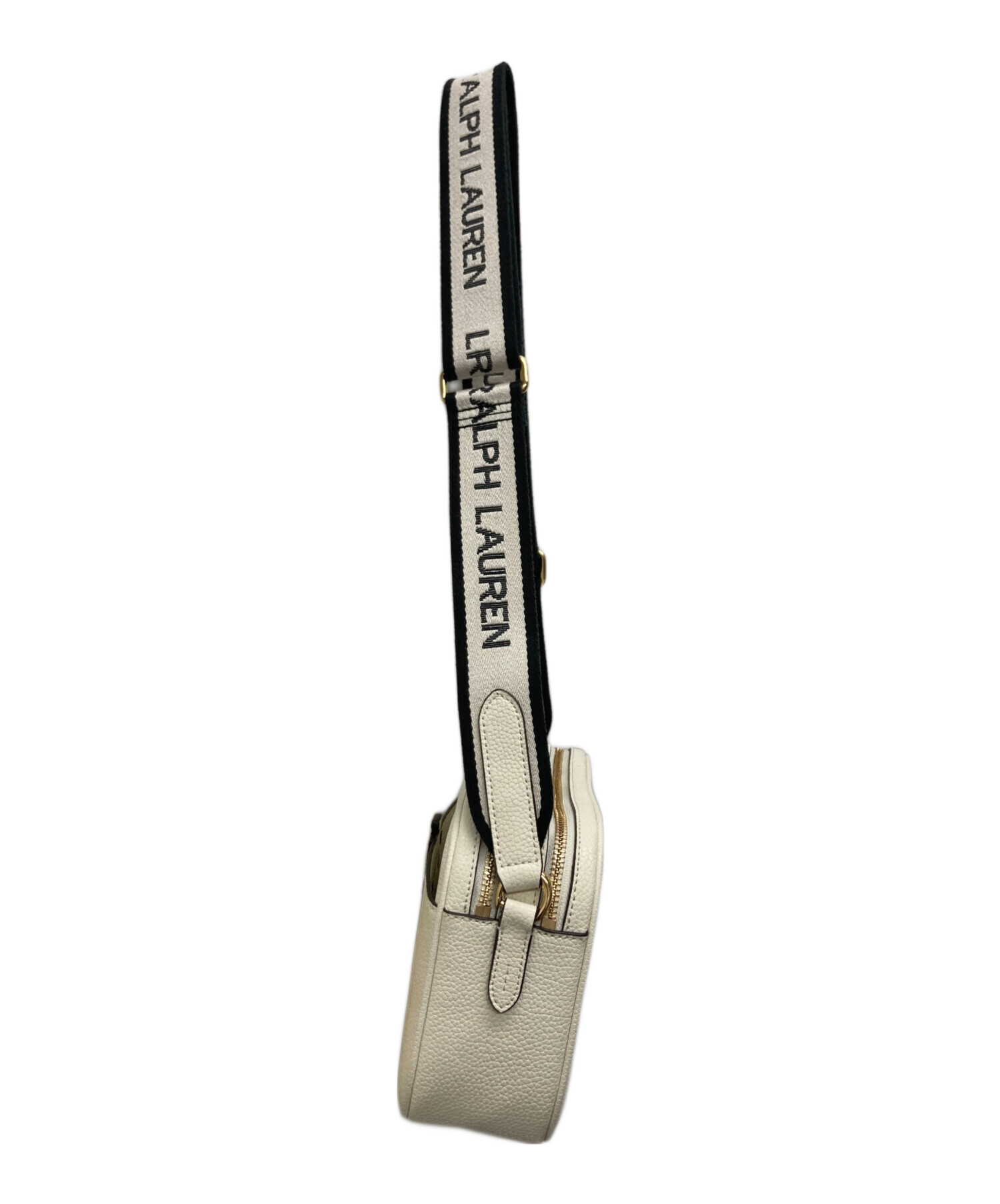 希少 RALPH LAUREN ショルダーバッグ キャンバス レザー アイボリー 中古・古着通販】LAUREN RALPH LAUREN (ローレンラルフローレン
