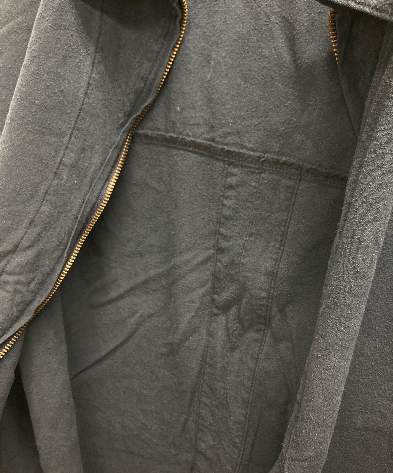 中古・古着通販】ANCELLM (アンセルム) SUEDE SILK JACKET ネイビー