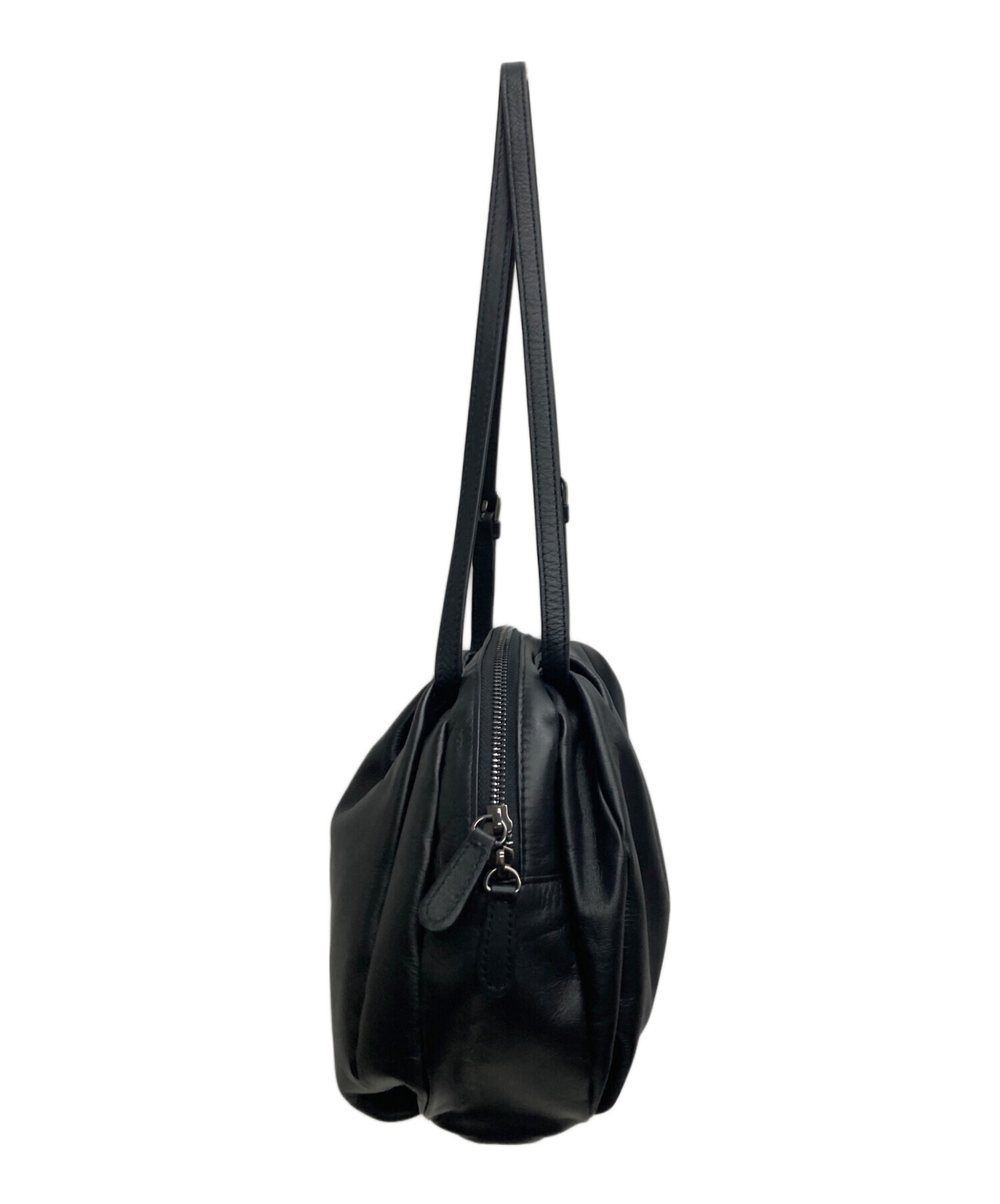 極美品✨ear PAPILLONNERイア パピヨネコロンボストンバッグ　黒 ear PAPILLONNER（イア パピヨネ） ボストンバッグ 「本革/430g