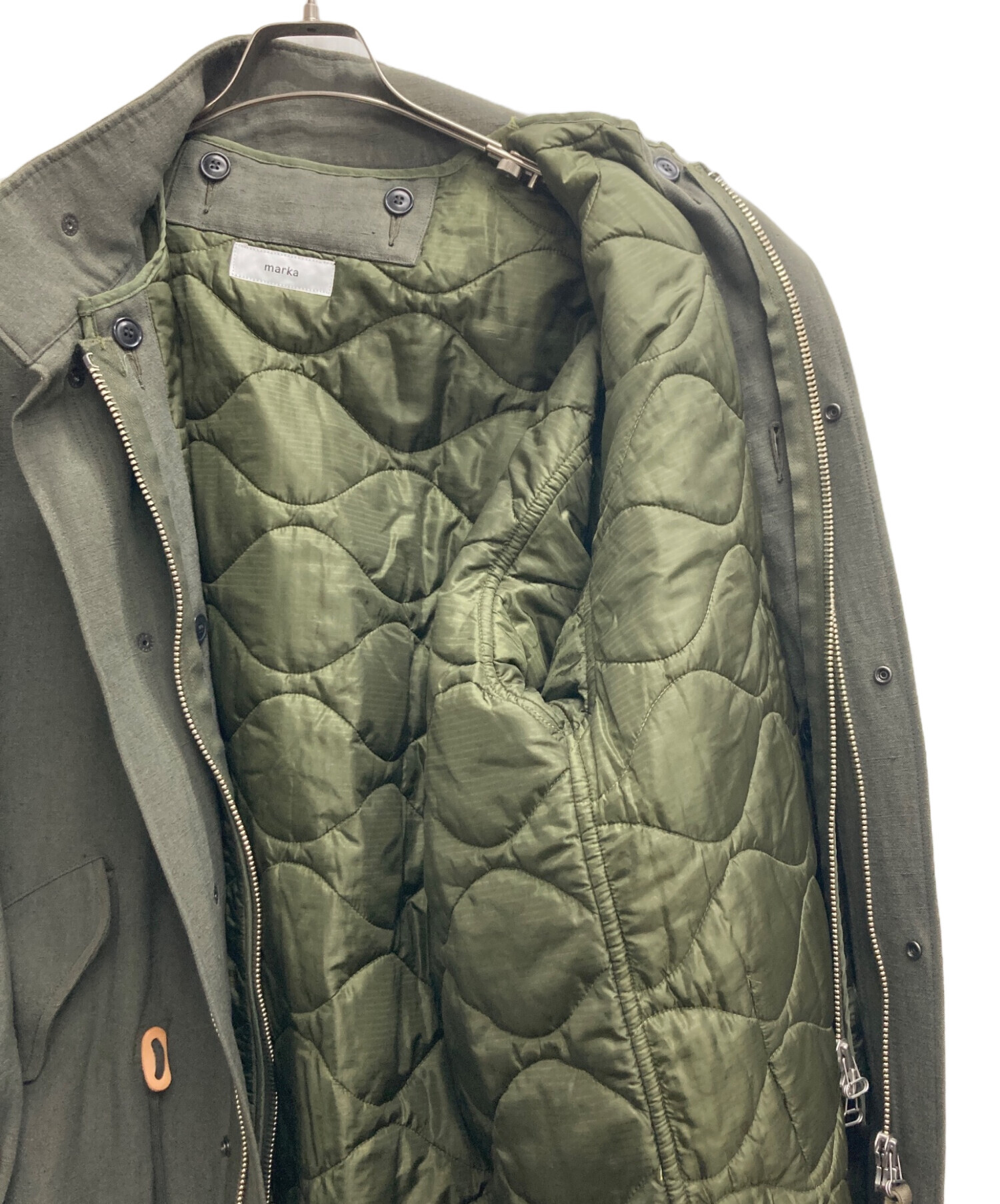 中古・古着通販】MARKA (マーカ) MODS PARKA WOOL LINEN BACK SATIN 