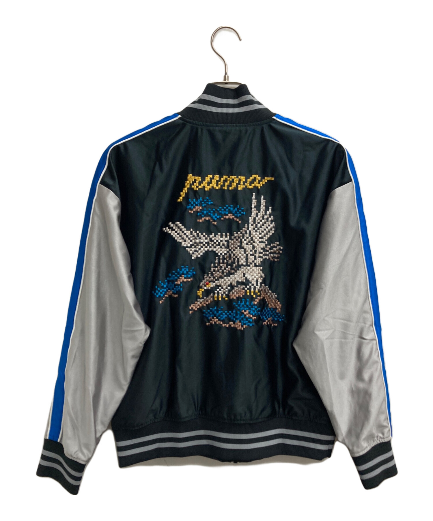 美品 PUMA スカジャン Sサイズ ブラック タイガー 刺繍 サテン プーマ 中古・古着通販】PUMA (プーマ) ドット刺繍スカジャン ブラック サイズ