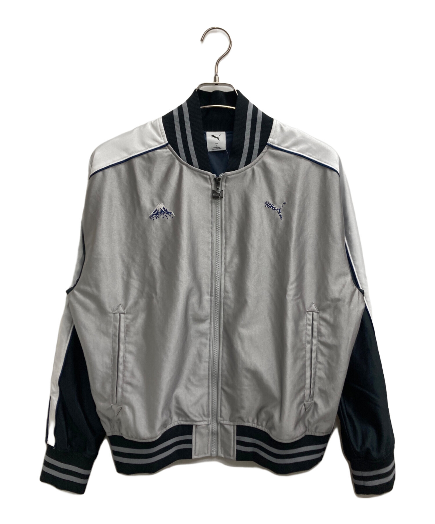 中古・古着通販】PUMA (プーマ) ドット刺繍スカジャン グレー サイズ:L
