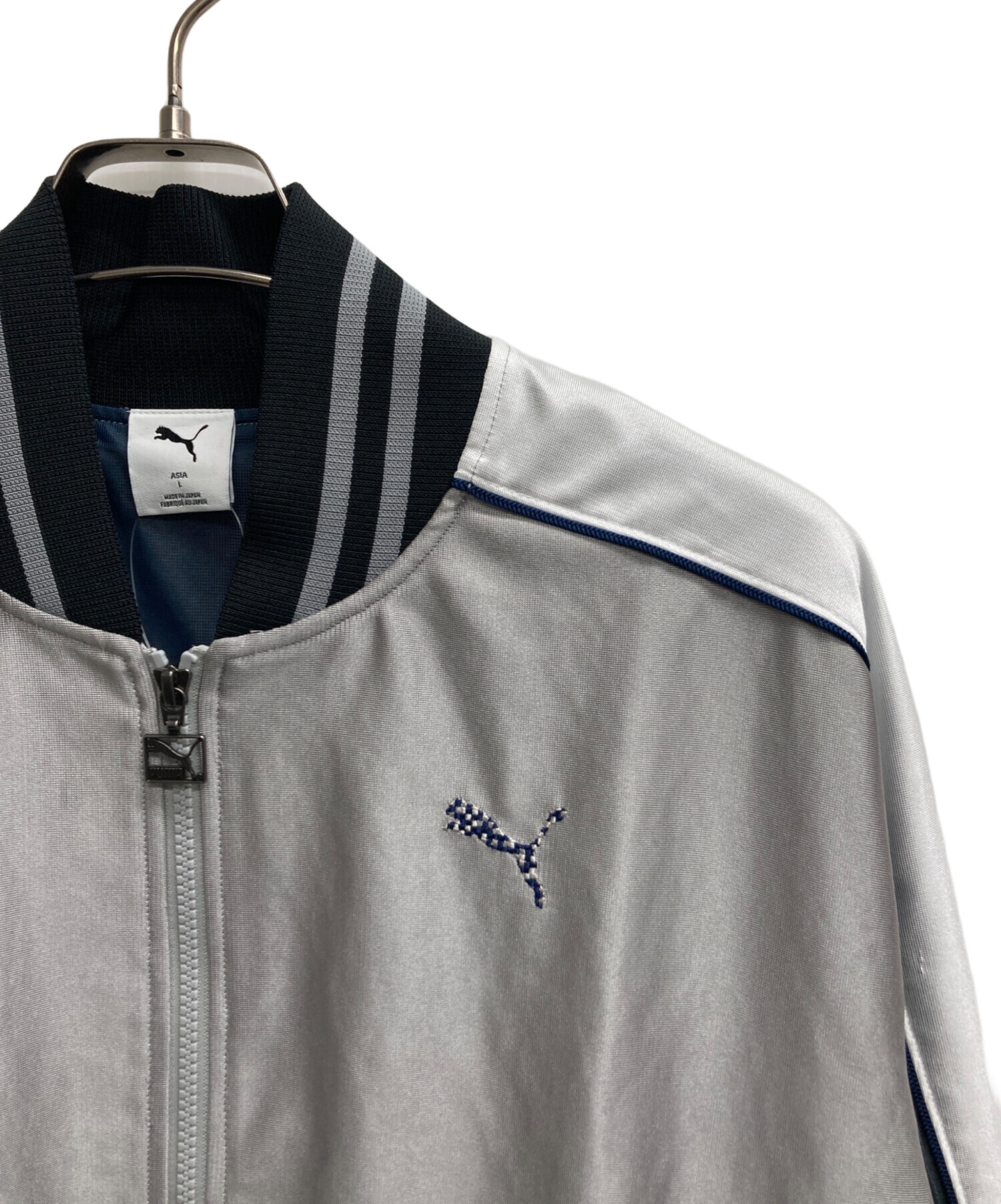 中古・古着通販】PUMA (プーマ) ドット刺繍スカジャン グレー サイズ:L