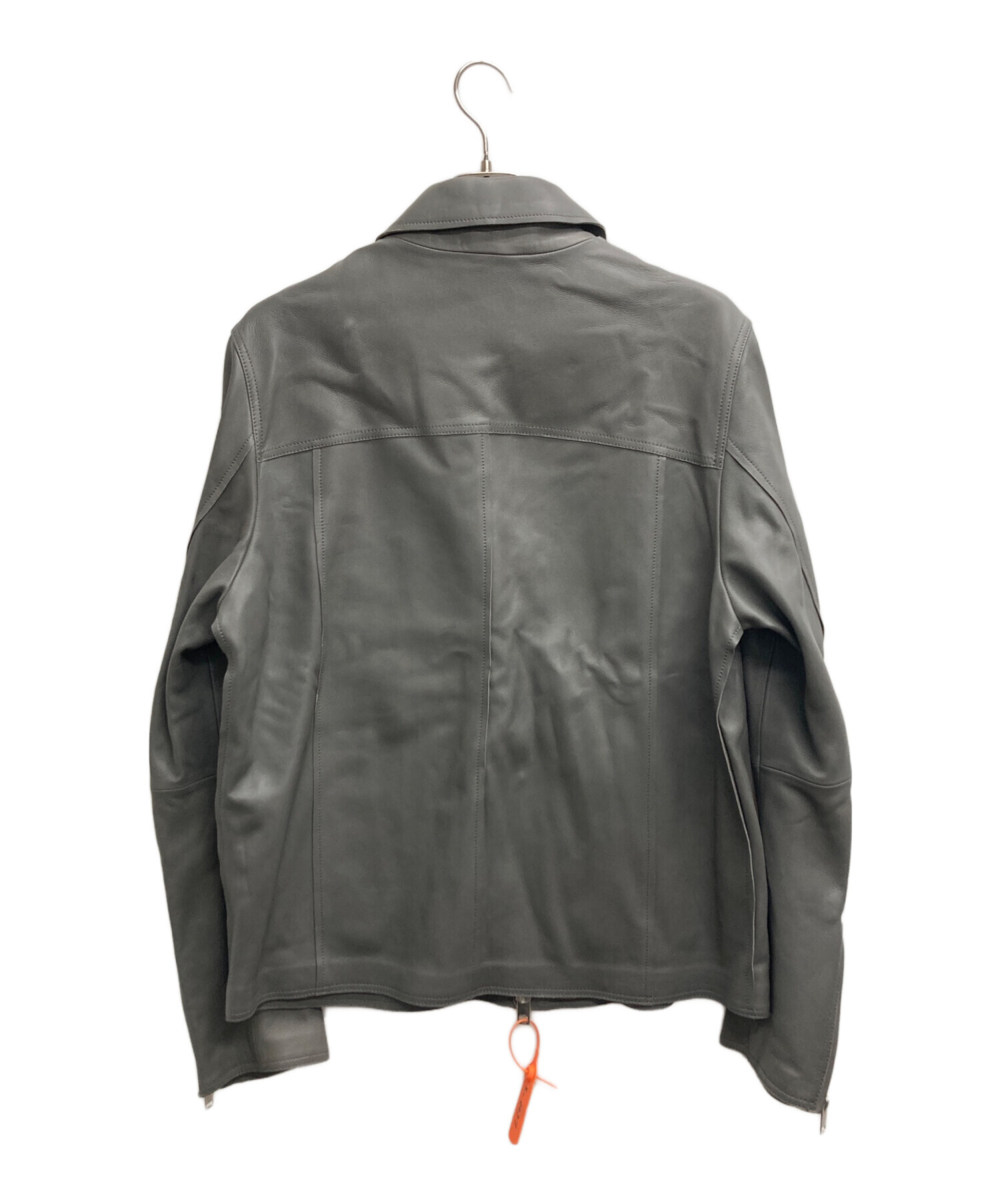 中古・古着通販】DIESEL (ディーゼル) L-KORN レザージャケット グレー