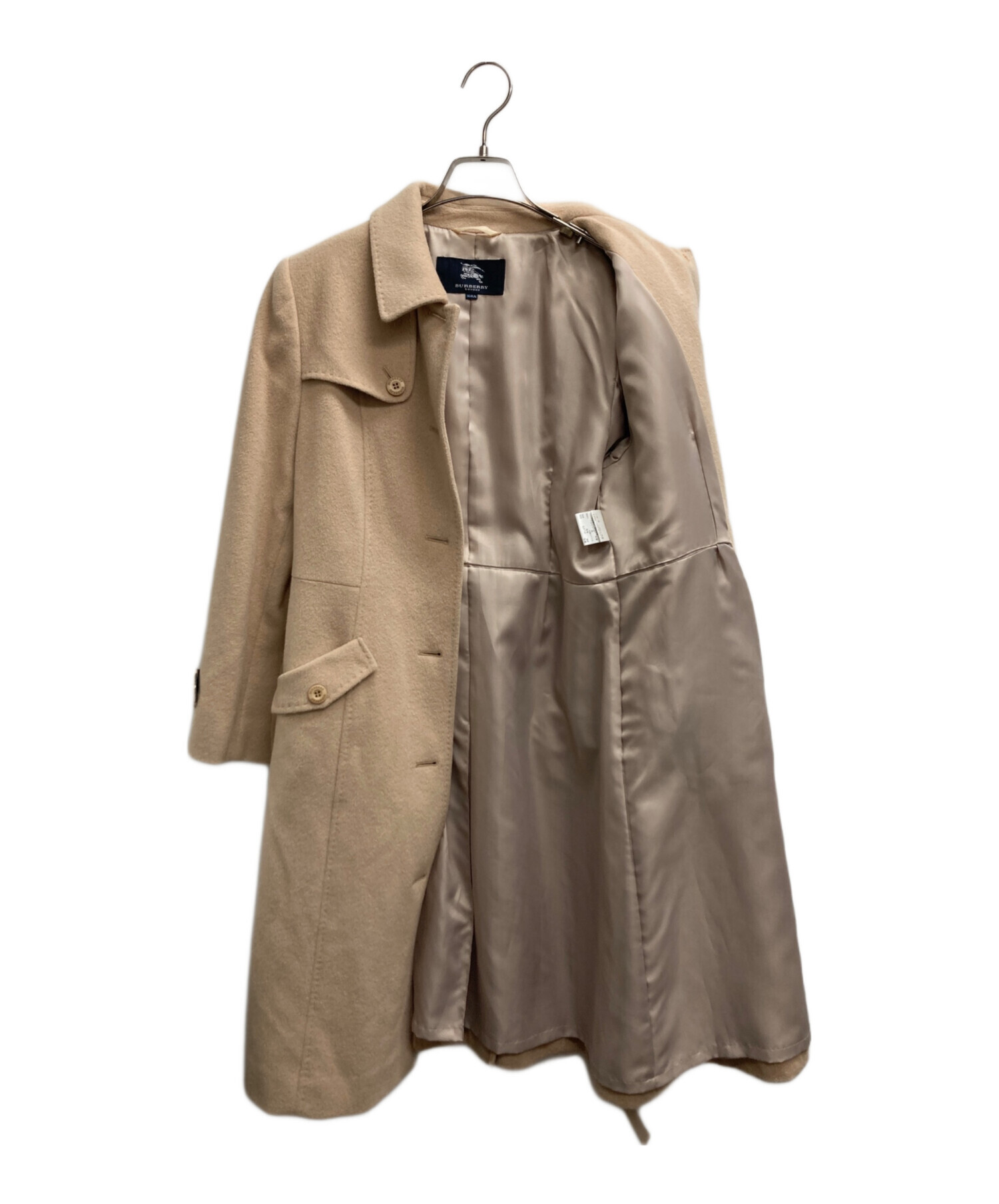BURBERRY LONDON バーバリー ロンドン アンゴラ コート ベージュ 中古・古着通販】BURBERRY LONDON (バーバリーロンドン) アンゴラ混