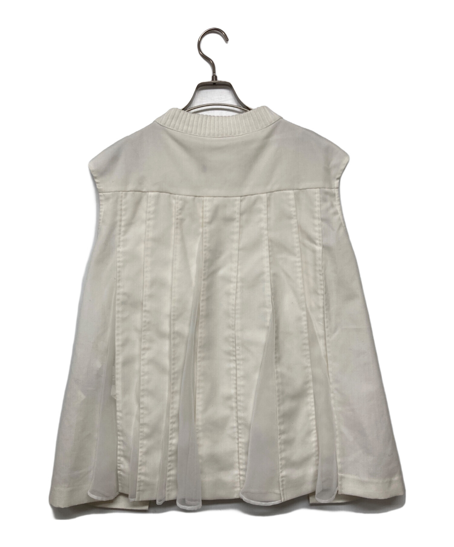 中古・古着通販】sacai (サカイ) バックプリーツニット ホワイト