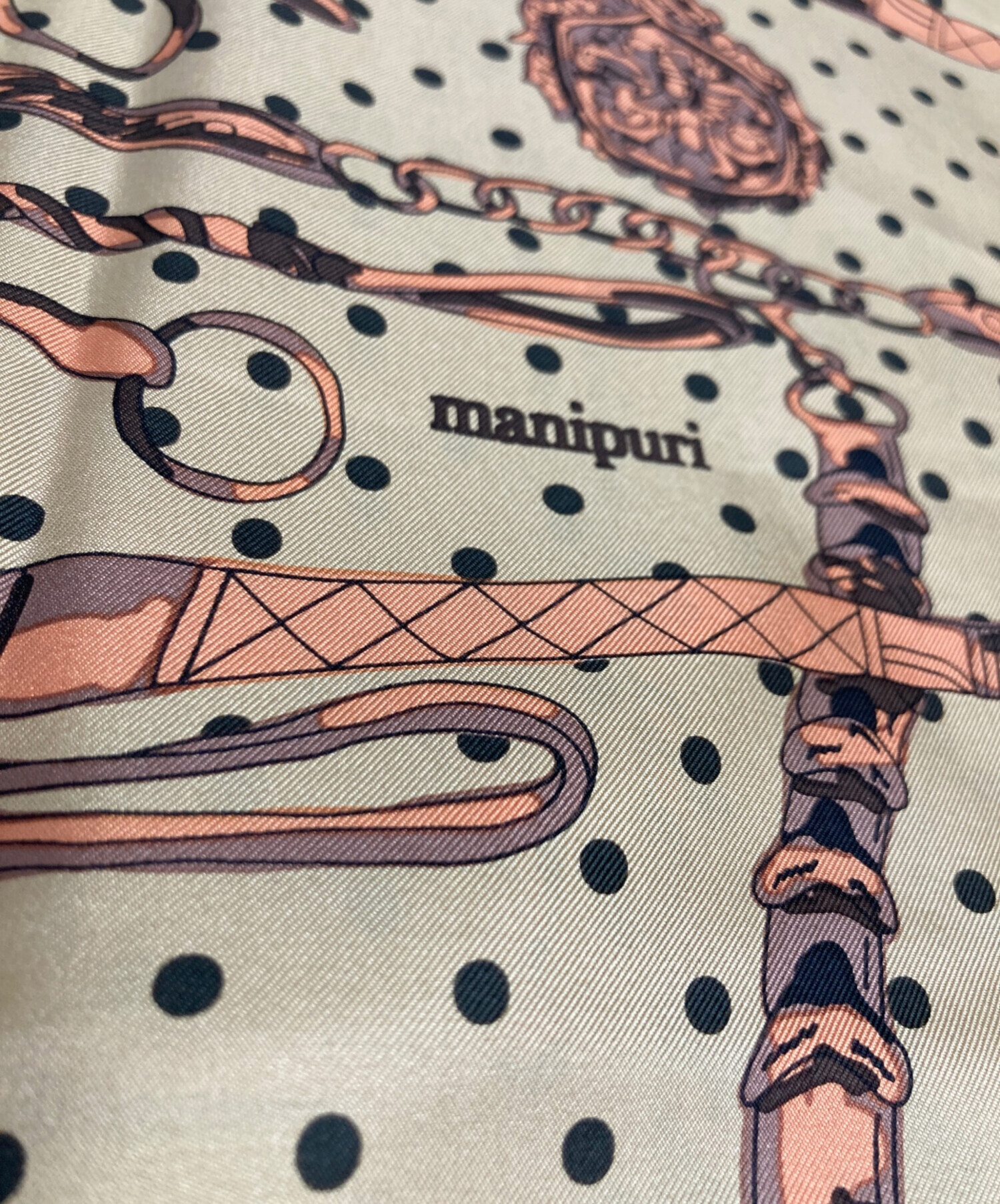 中古・古着通販】manipuri (マニプリ) シルクスカーフ ベージュ
