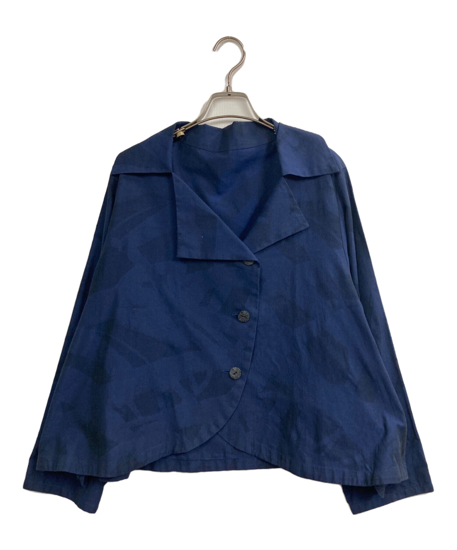 中古・古着通販】慈雨 (ジウ) 柄シャツジャケット ブルー サイズ:40