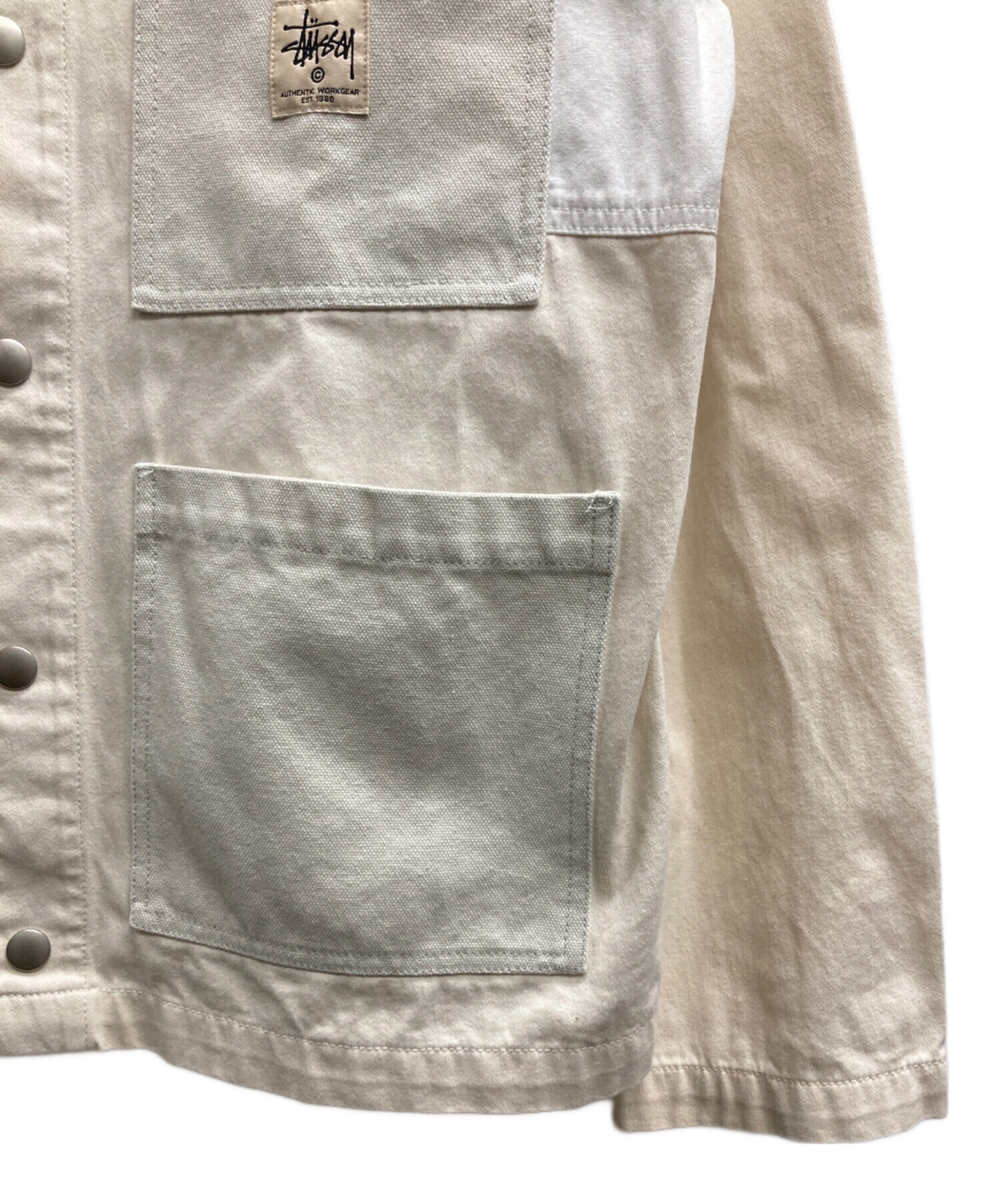 中古・古着通販】stussy (ステューシー) カバーオール アイボリー