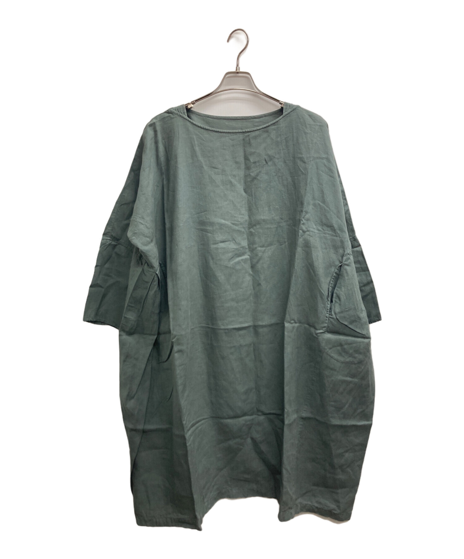 中古・古着通販】nest Robe (ネストローブ) リネンワンピース グリーン