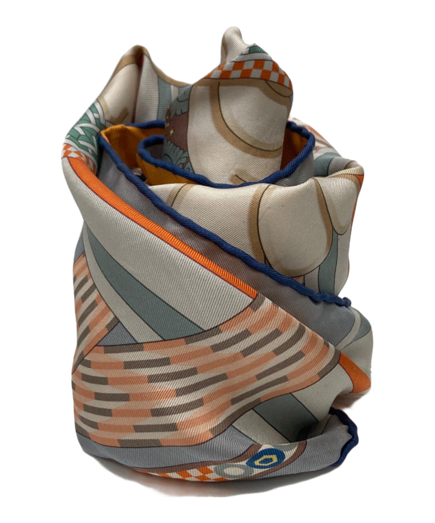 中古・古着通販】HERMES (エルメス) カレ90 ダブルフェイス たいまつの